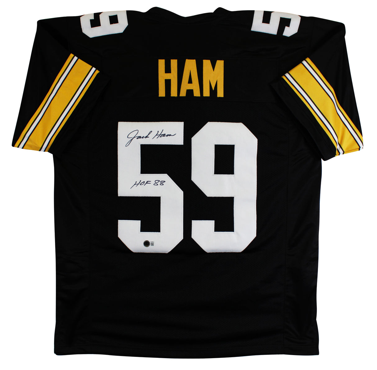 Jack Ham "HOF 88" Authentic Signed Black Pro Style Jersey BAS Witness #3W390914