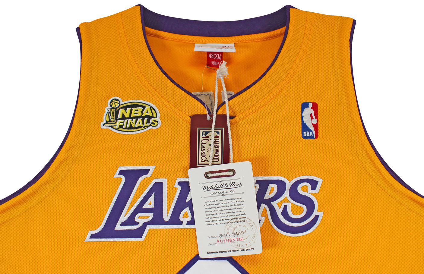 Lakers Kobe Bryant Signed Yellow M&N 2000-01 HWC Authentic Jersey PSA #B11730