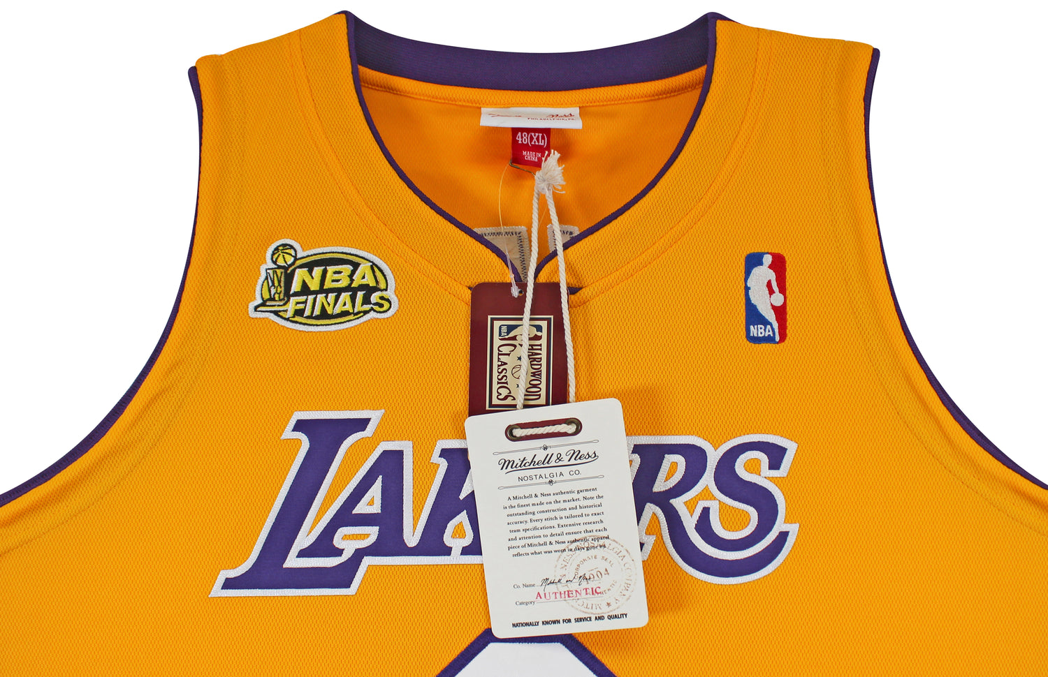 Lakers Kobe Bryant Signed Yellow M&N 2000-01 HWC Authentic Jersey PSA #B11730