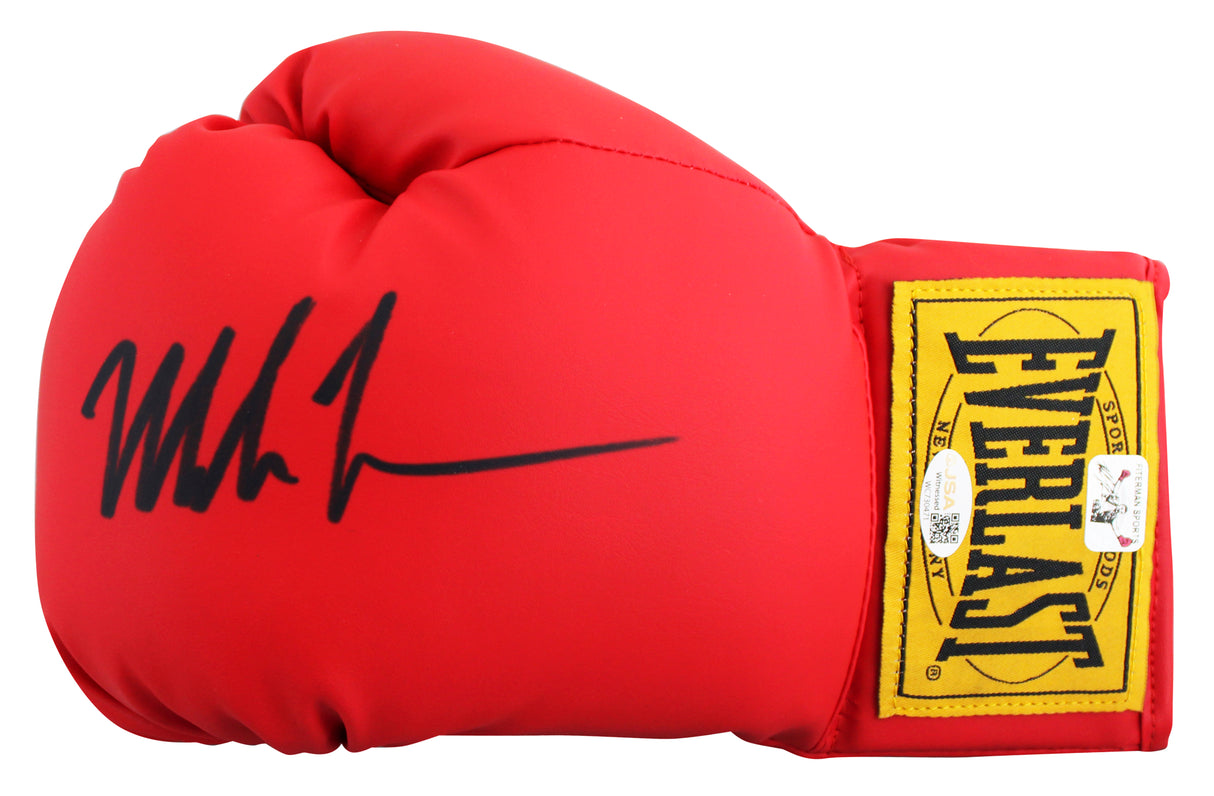 Mike Tyson Signed Left Hand Red Everlast Boxing Glove W/ Case JSA Witness