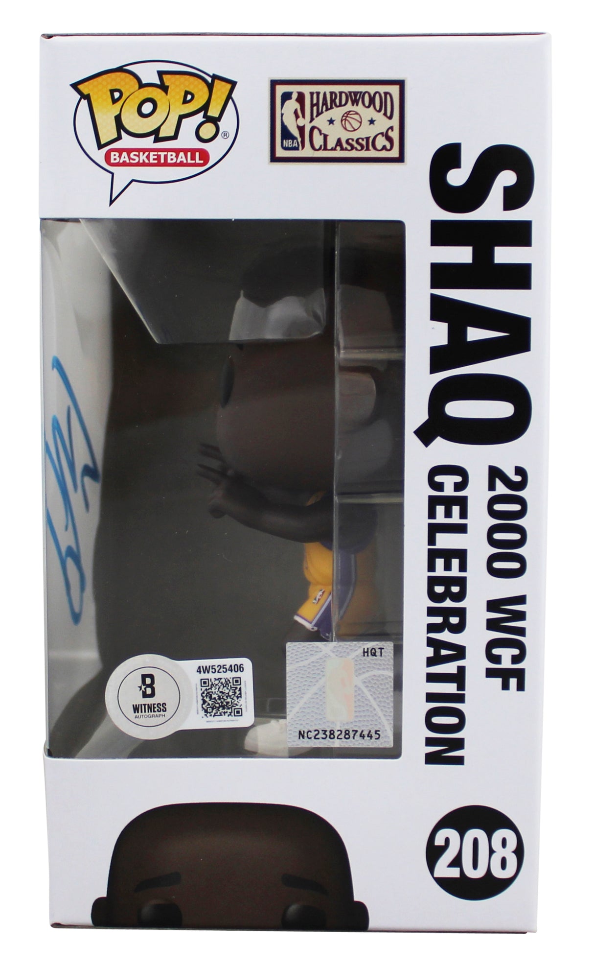 Lakers Shaquille O'Neal Signed #208 Funko Pop Vinyl Figure BAS Witness #4W525406
