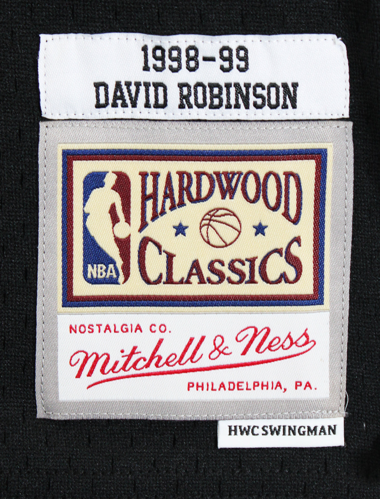 Spurs David Robinson Signed Black 1998-99 M&N Swingman HWC Jersey Fanatics