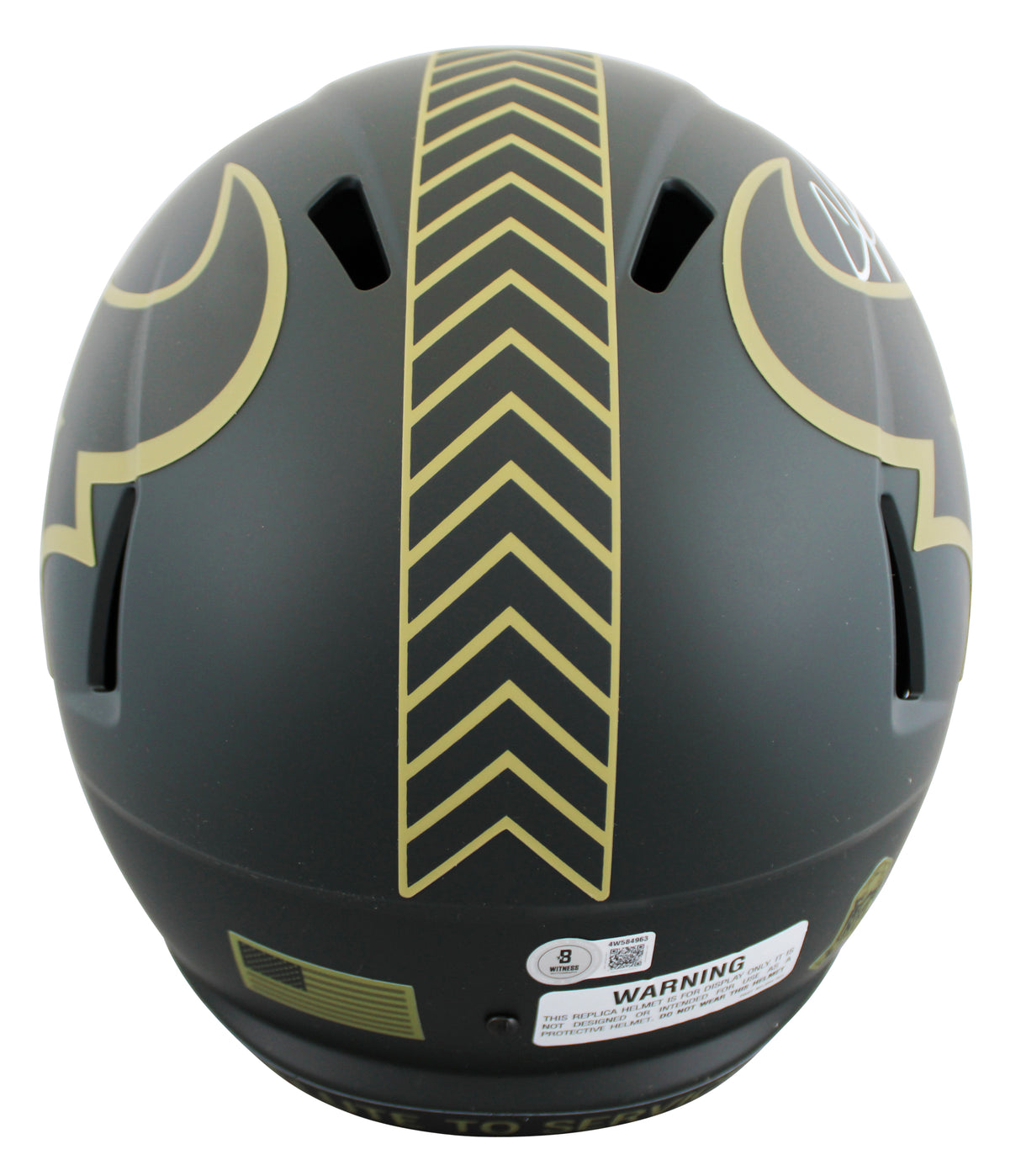 Texans Andre Johnson Signed STS IV Full Size Speed Rep Helmet W/ Case BAS Wit