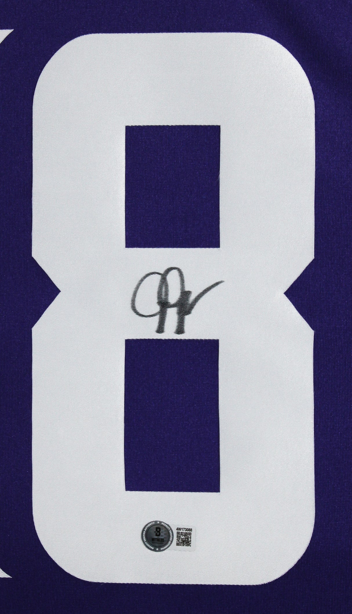 Vikings Justin Jefferson Signed Purple Nike Limited Framed Jersey BAS Witnessed