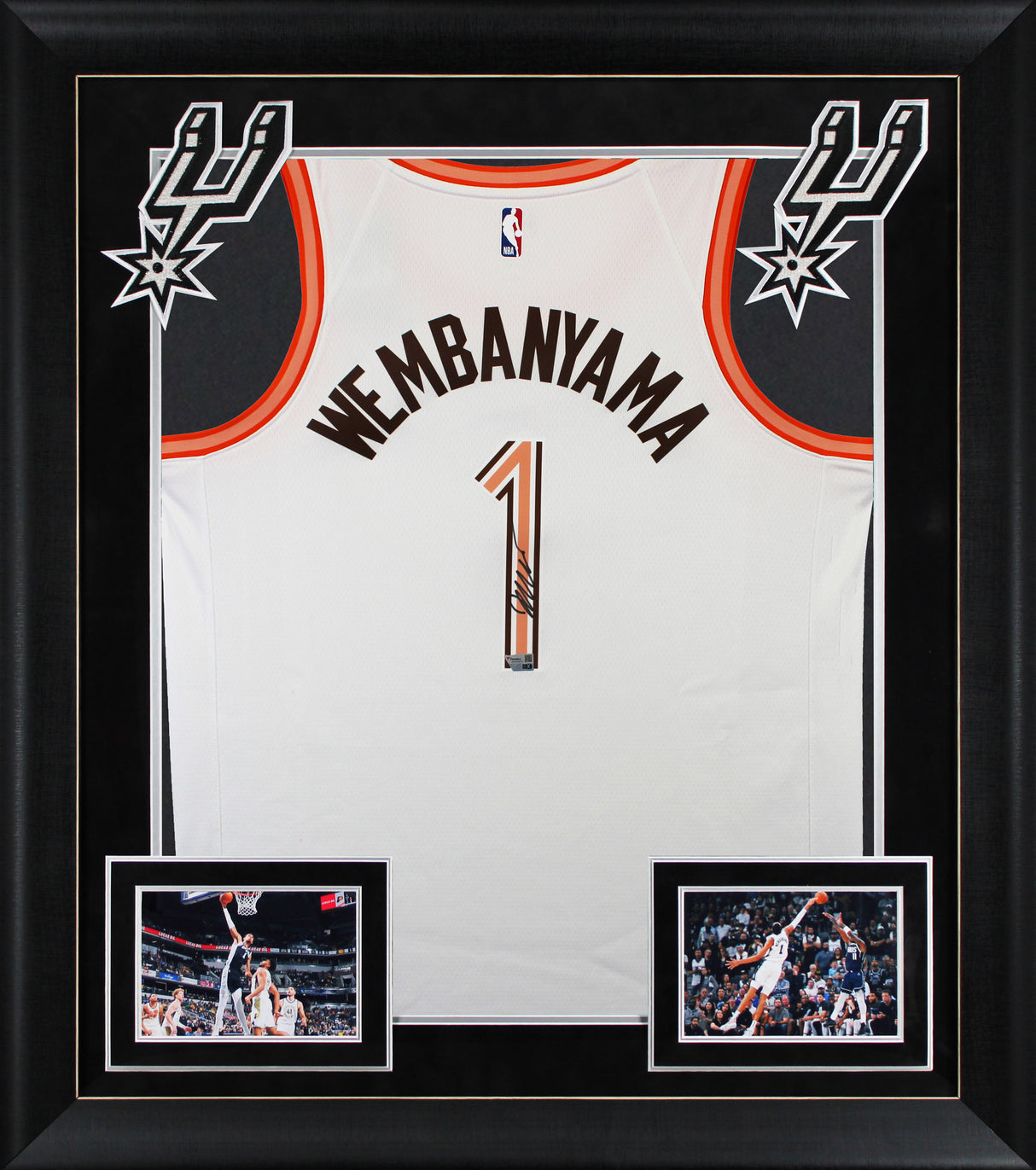 Spurs Victor Wembanyama Signed White Nike City Edition Framed Jersey Fanatics