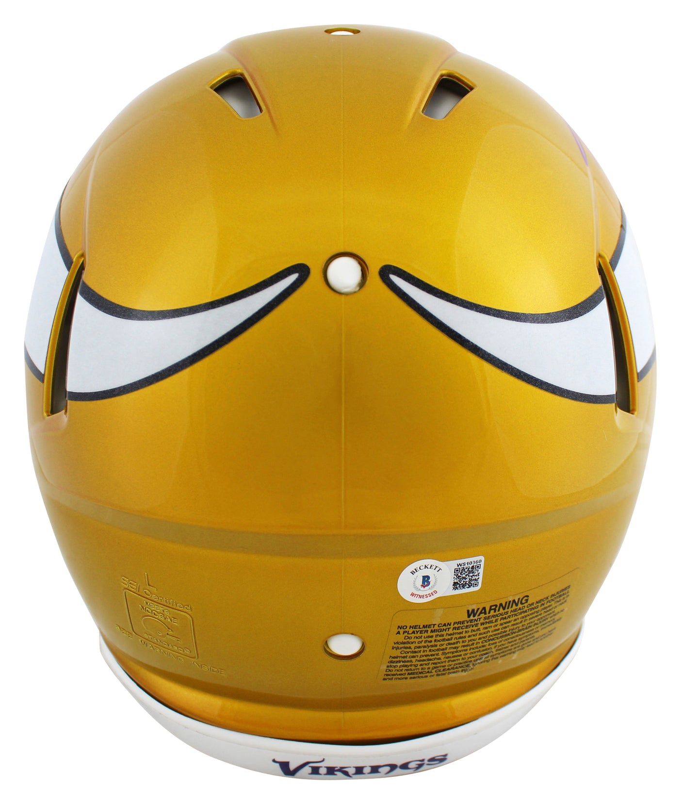 Vikings Adrian Peterson Signed Flash F/S Speed Proline Helmet W/ Case BAS Wit