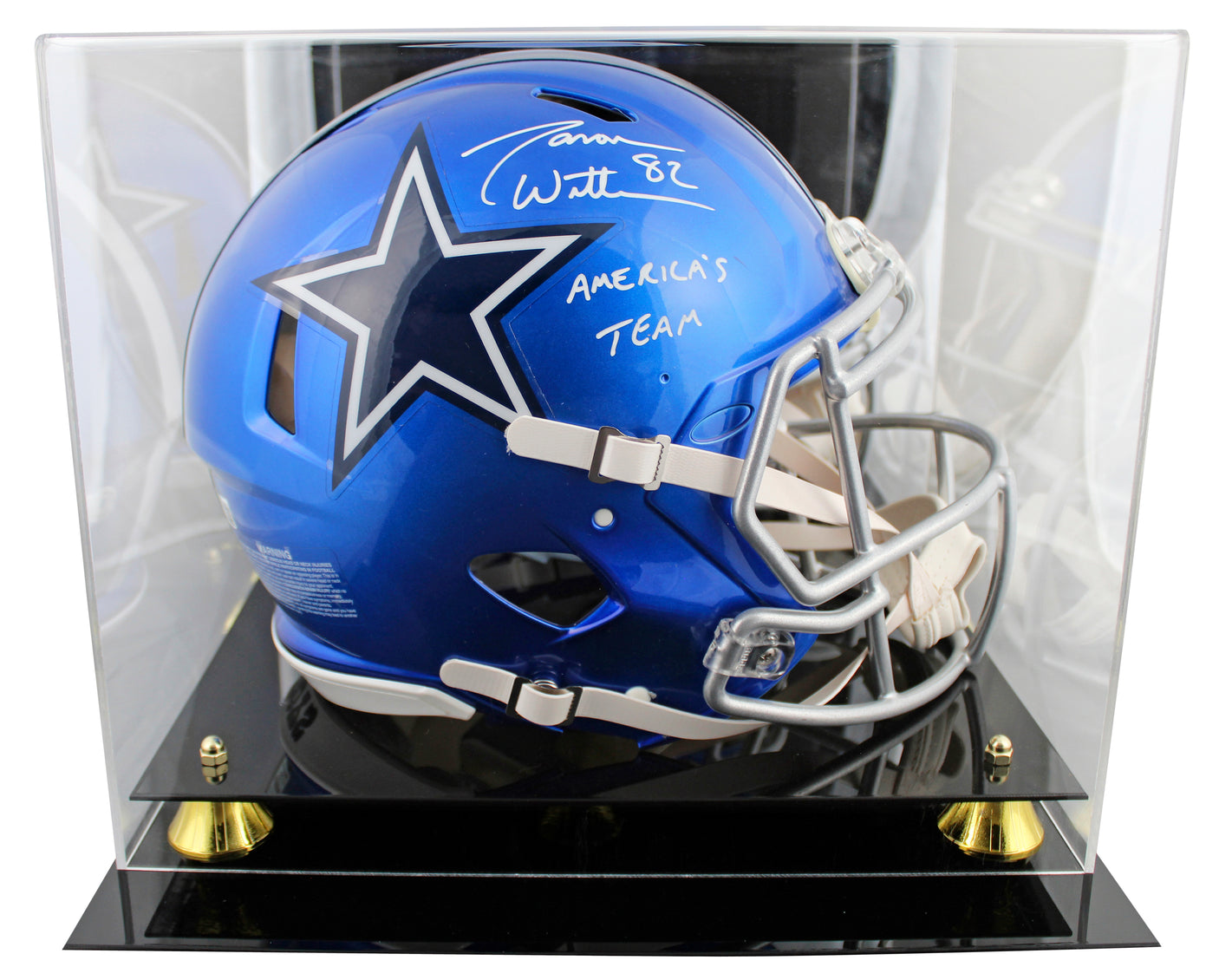 Cowboys Jason Witten Signed Flash Full Size Speed Proline Helmet W/ Case BAS Wit