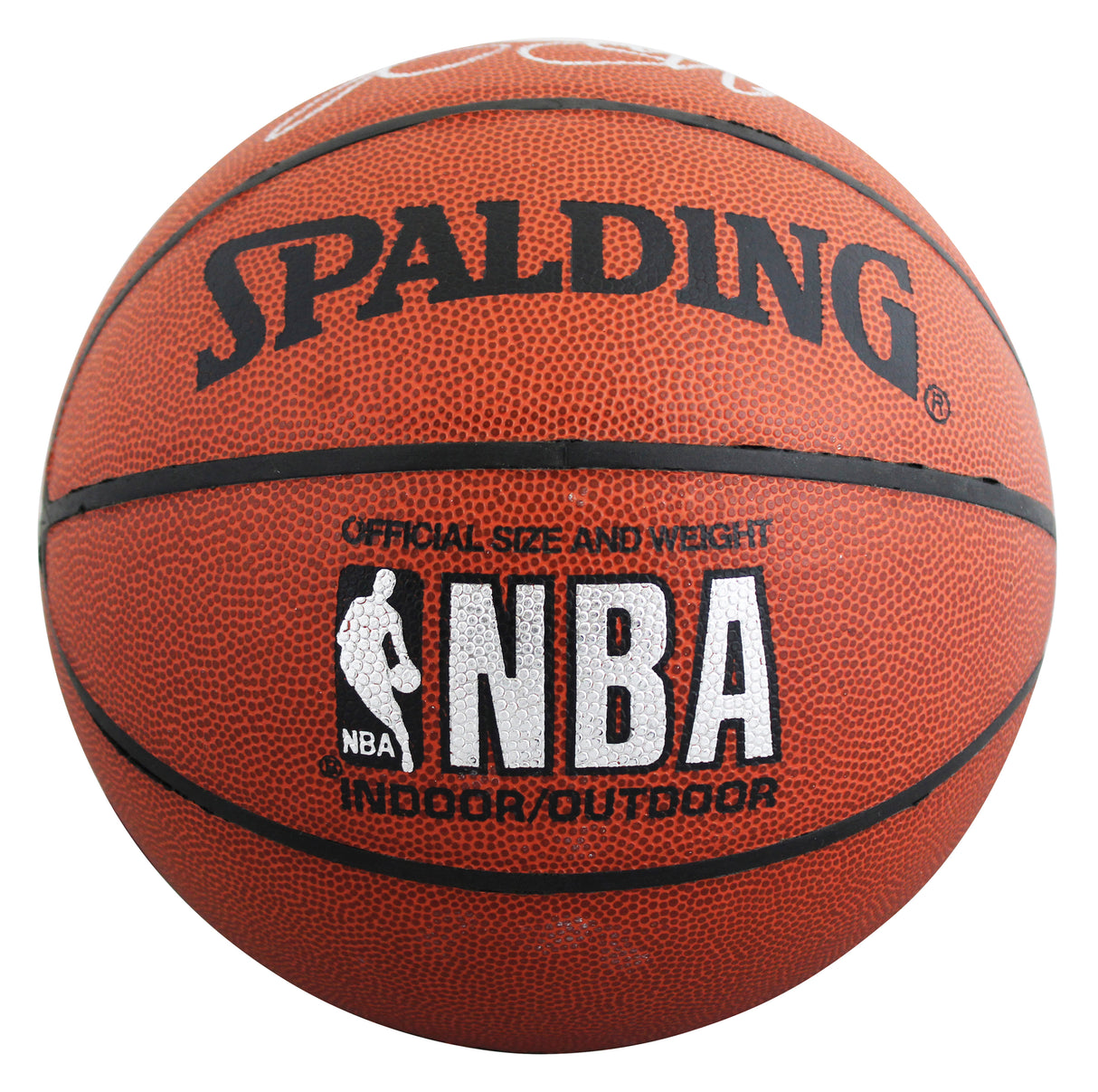 Lakers Magic Johnson & Kareem Abdul-Jabbar Signed Basketball BAS Wit #5W053809