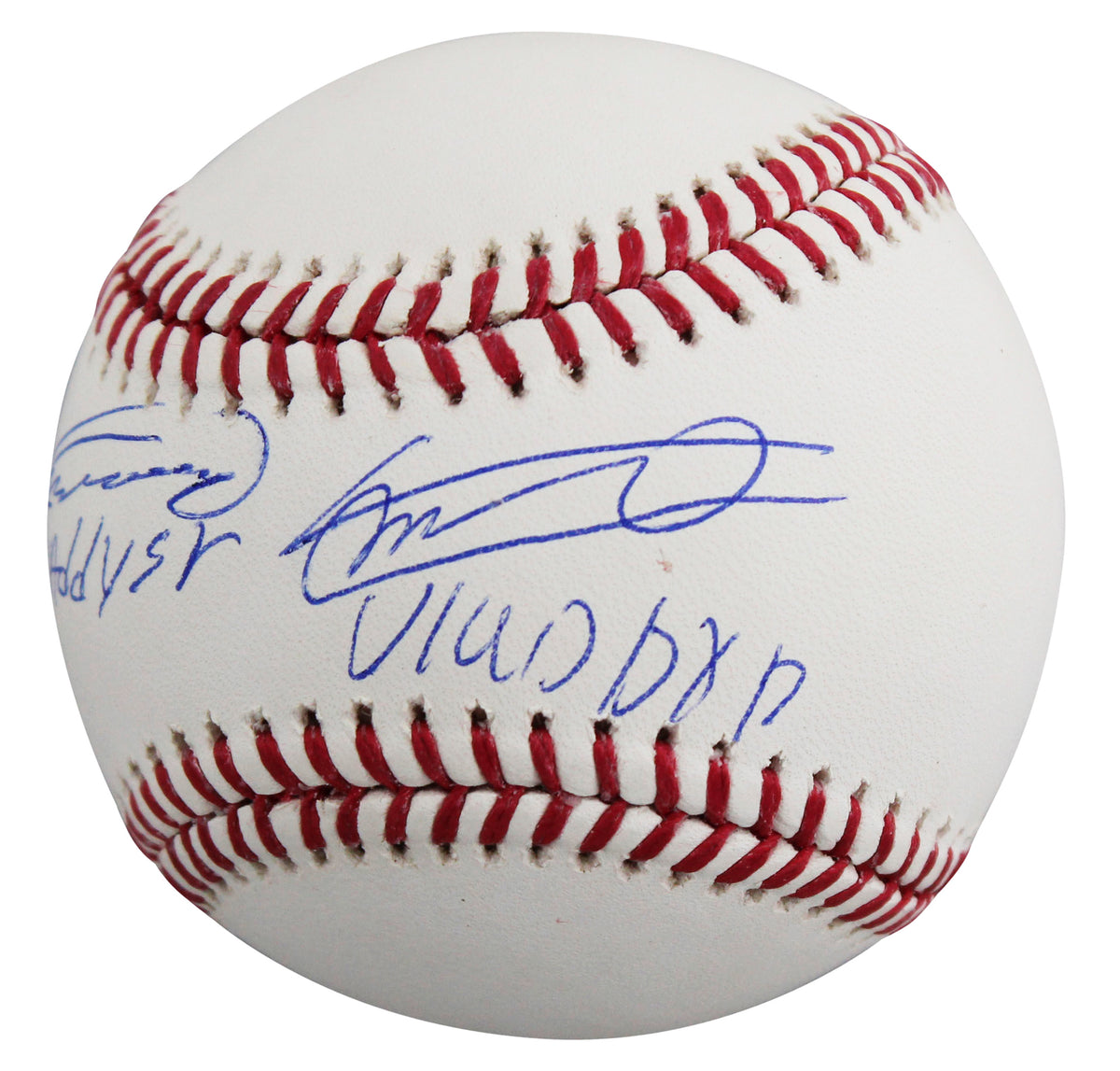 Vladimir Guerrero Sr. & Vladimir Guerrero Jr. Signed OML Baseball W/ Case JSA