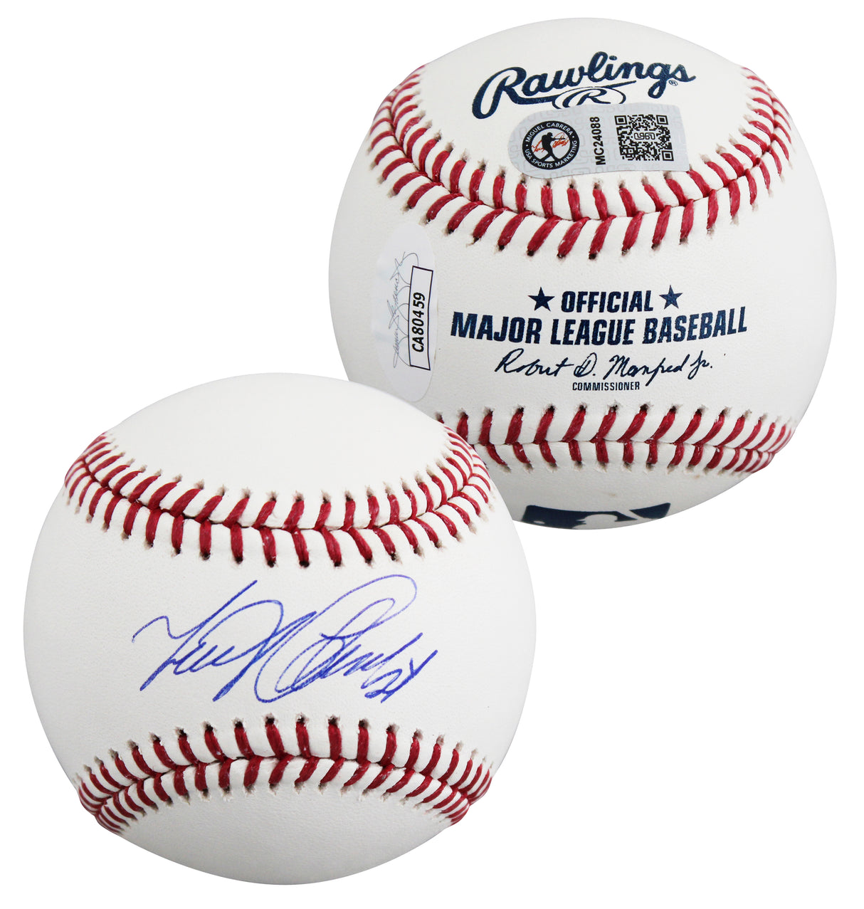 Tigers Miguel Cabrera Authentic Signed Robert Manfred OML Baseball JSA