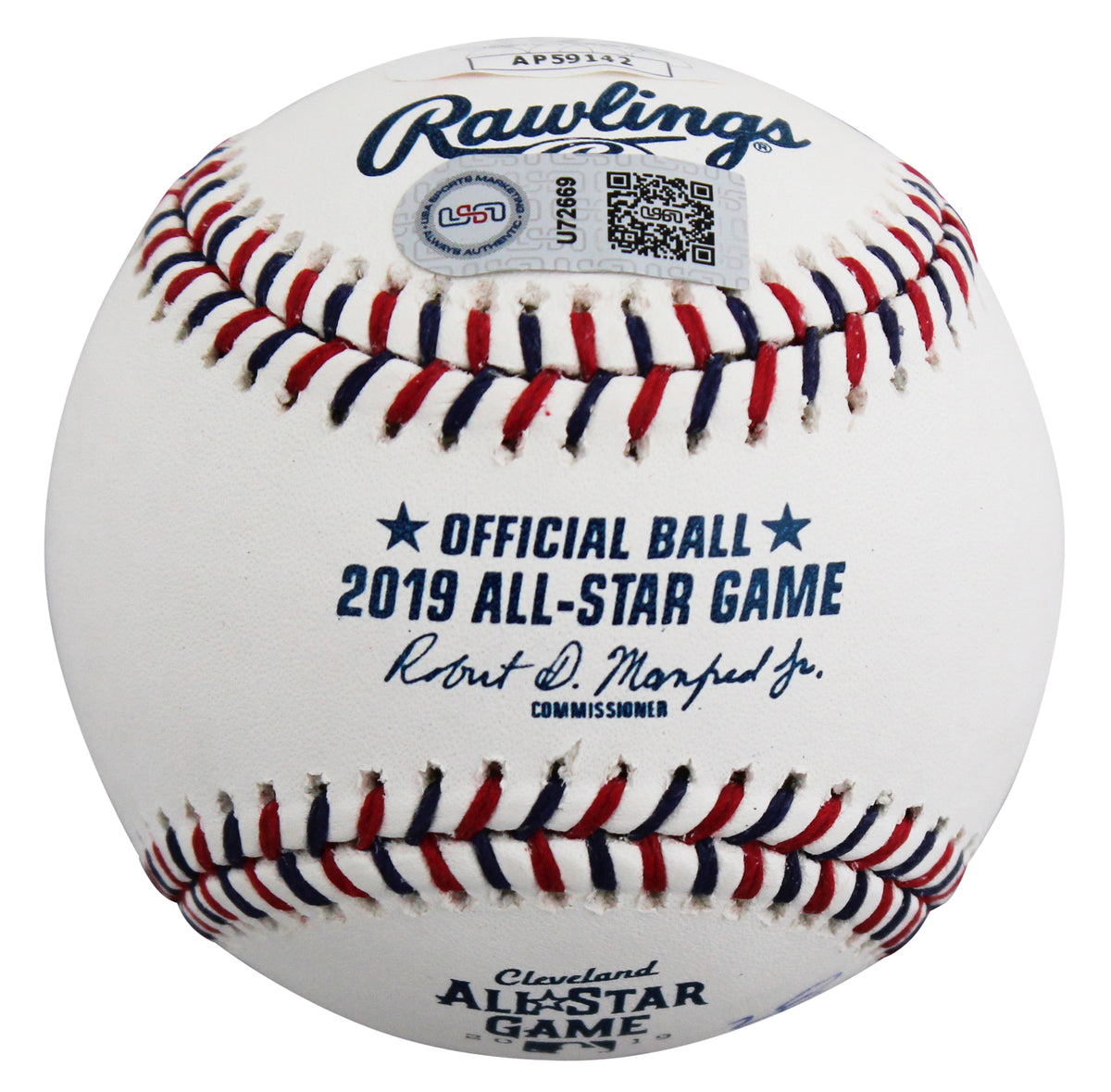 Rockies Nolan Arenado Signed 2019 All-Star Game Logo OML Baseball W/ Case JSA