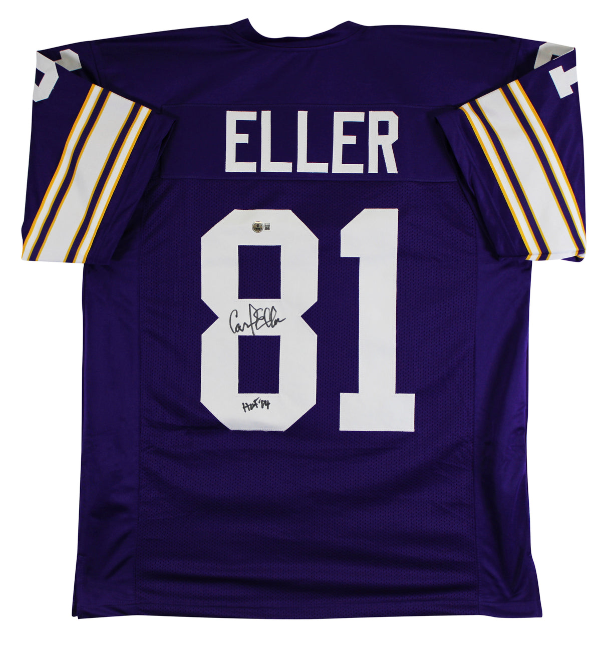 Carl Eller "HOF 2004" Authentic Signed Purple Pro Style Jersey BAS Witnessed