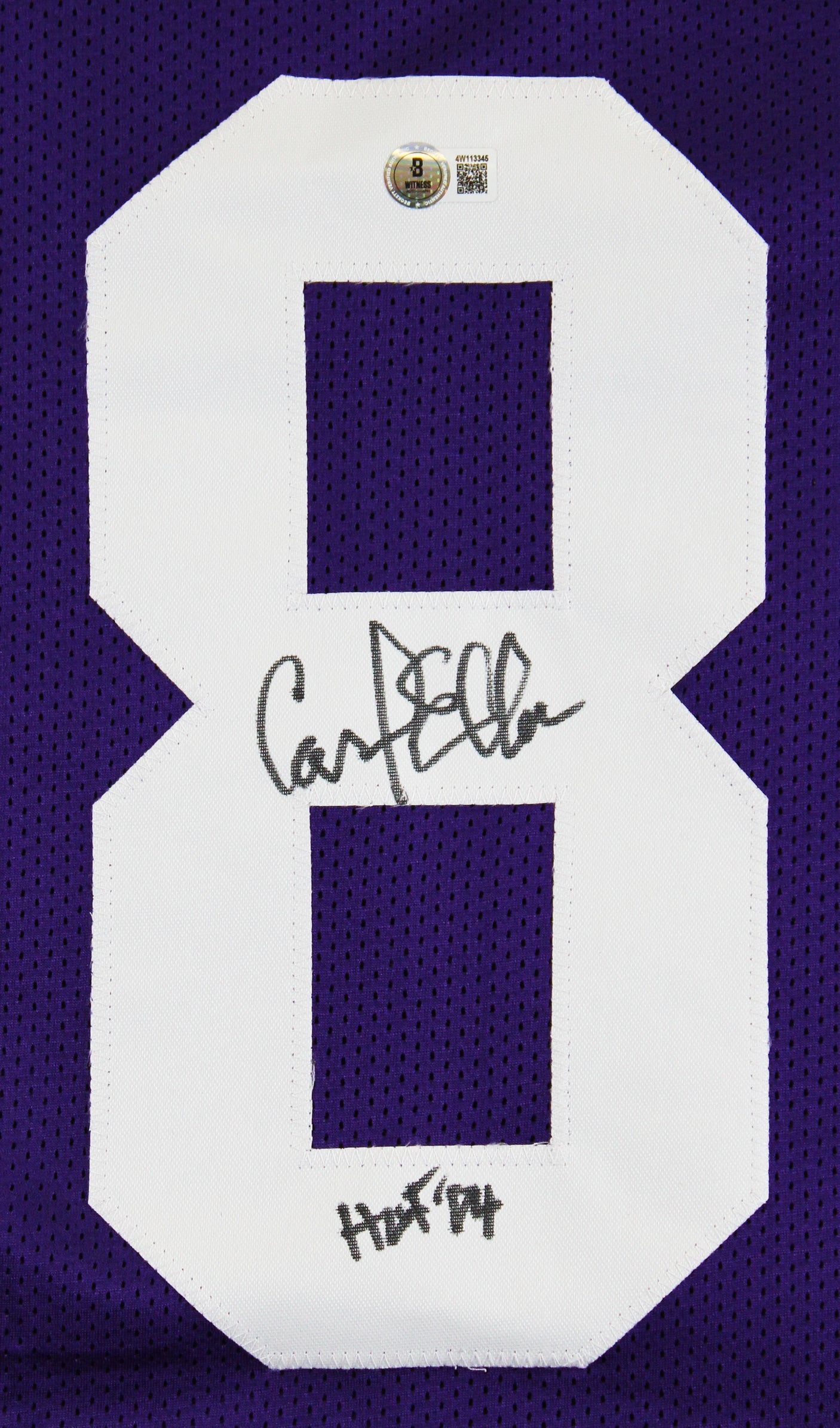 Carl Eller "HOF 2004" Authentic Signed Purple Pro Style Jersey BAS Witnessed