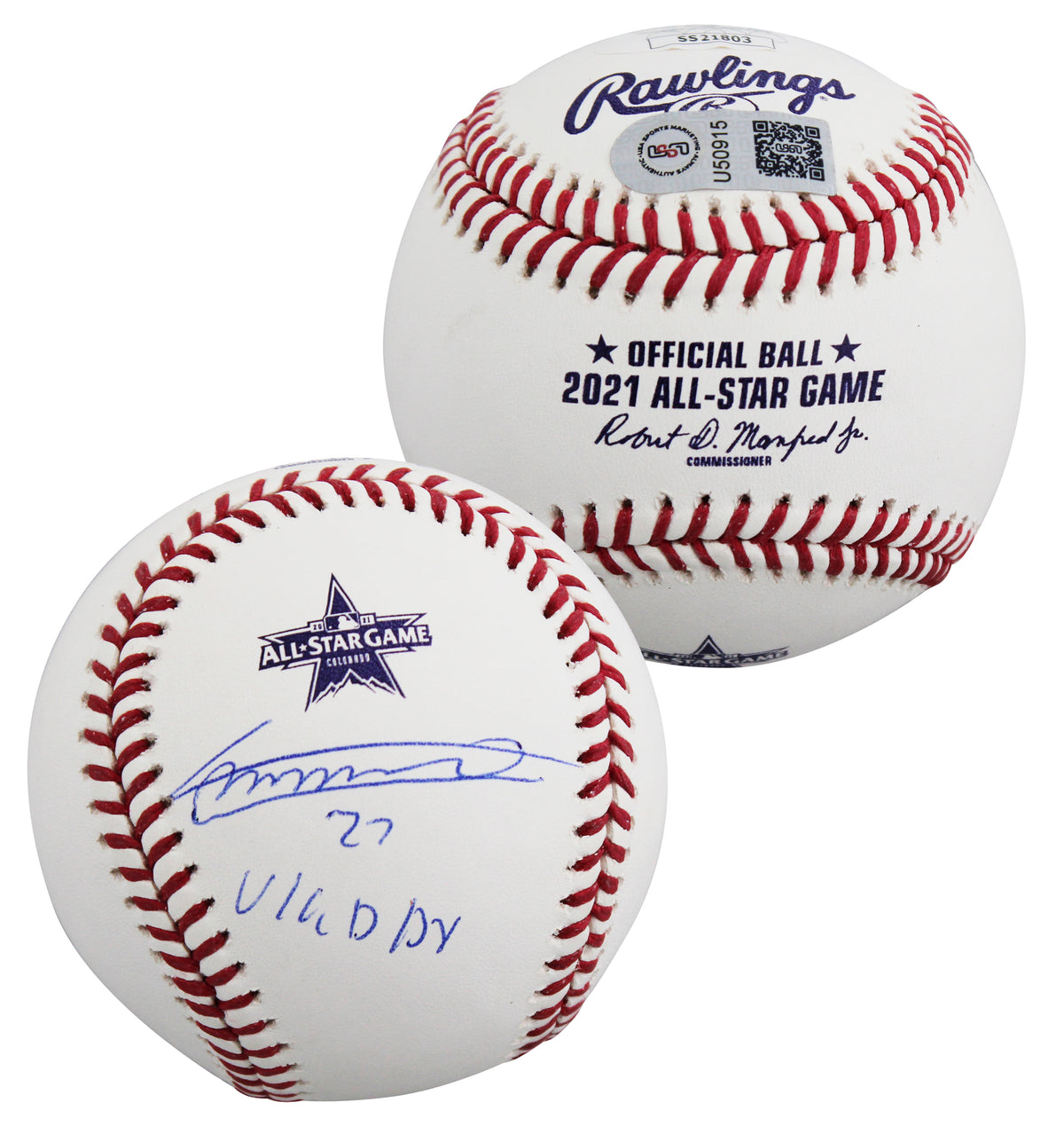 Blue Jays Vladimir Guerrero Jr. "Vladdy" Signed 2021 ASG Baseball W/ Case JSA