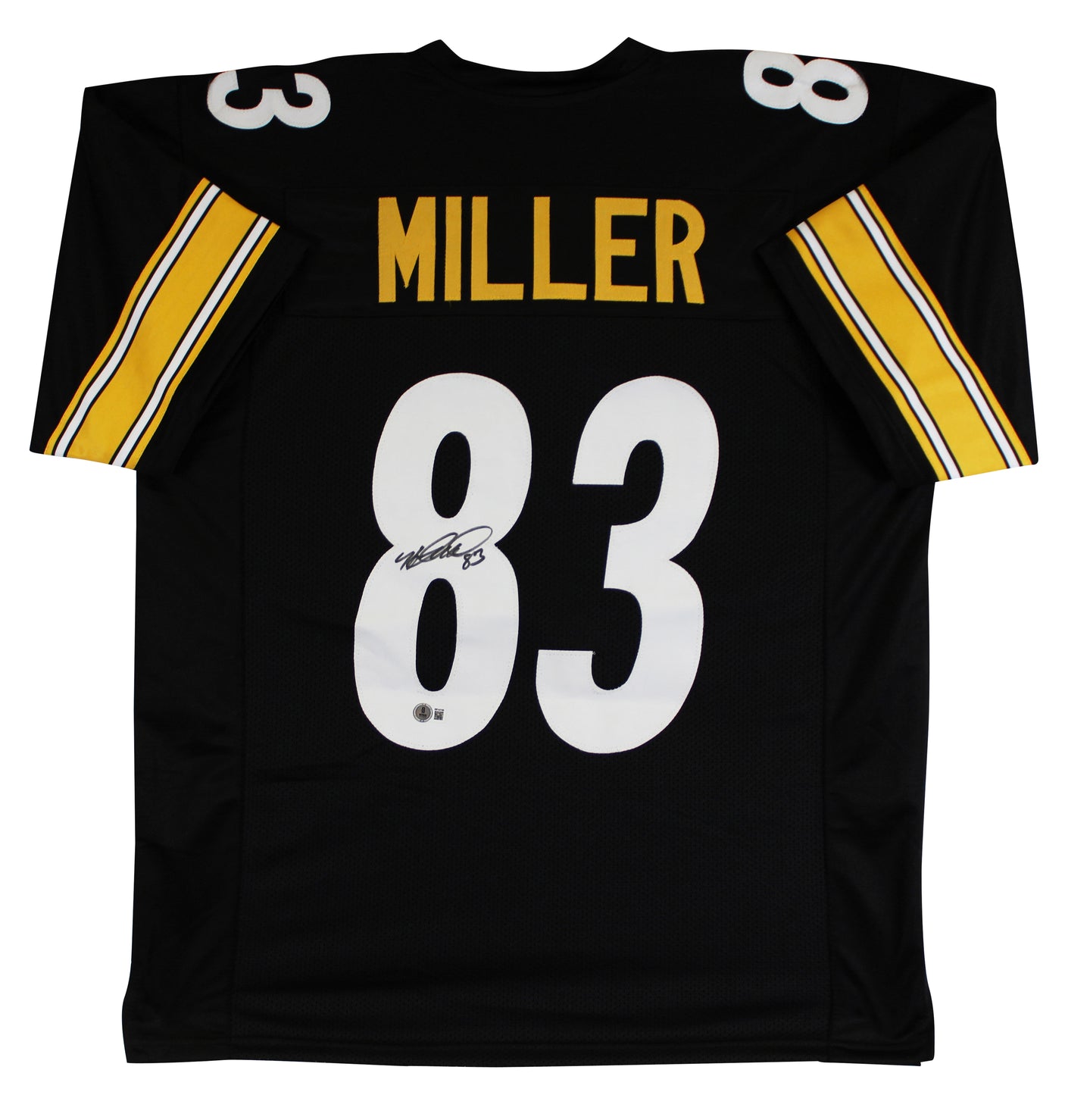 Heath Miller Authentic Signed Black Pro Style Jersey Autographed BAS Witnessed