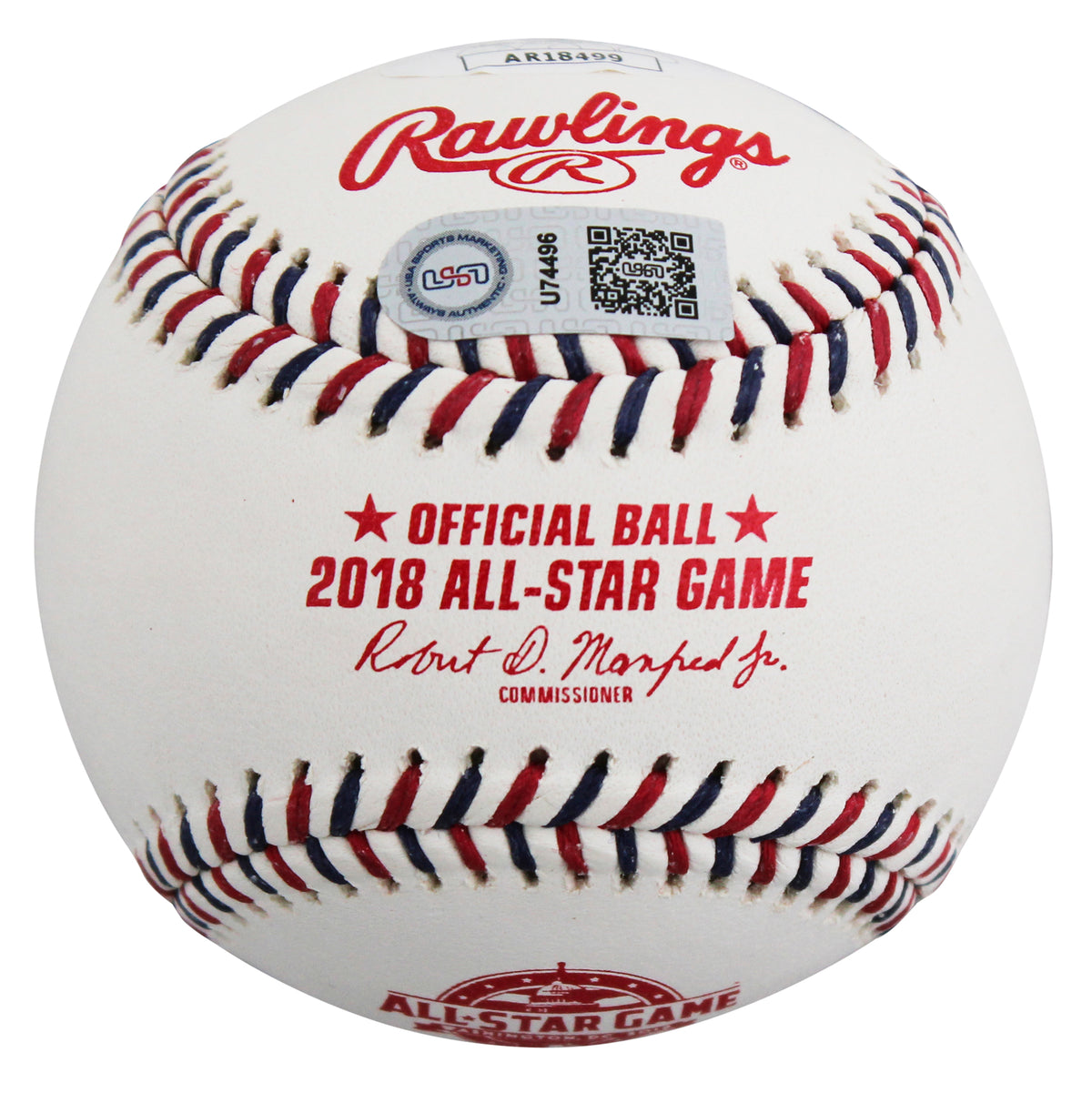 Rockies Nolan Arenado Authentic Signed 2018 All-Star Game Logo OML Baseball JSA