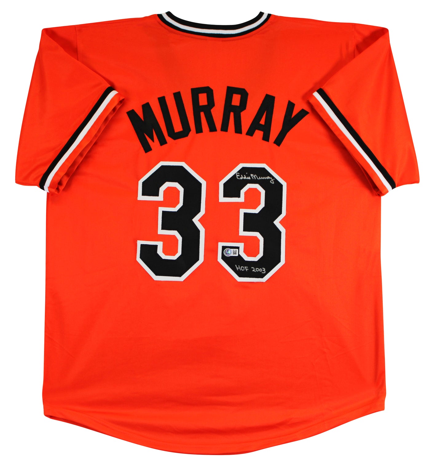 Eddie Murray "HOF 03" Authentic Signed Orange Pro Style Jersey BAS Witnessed