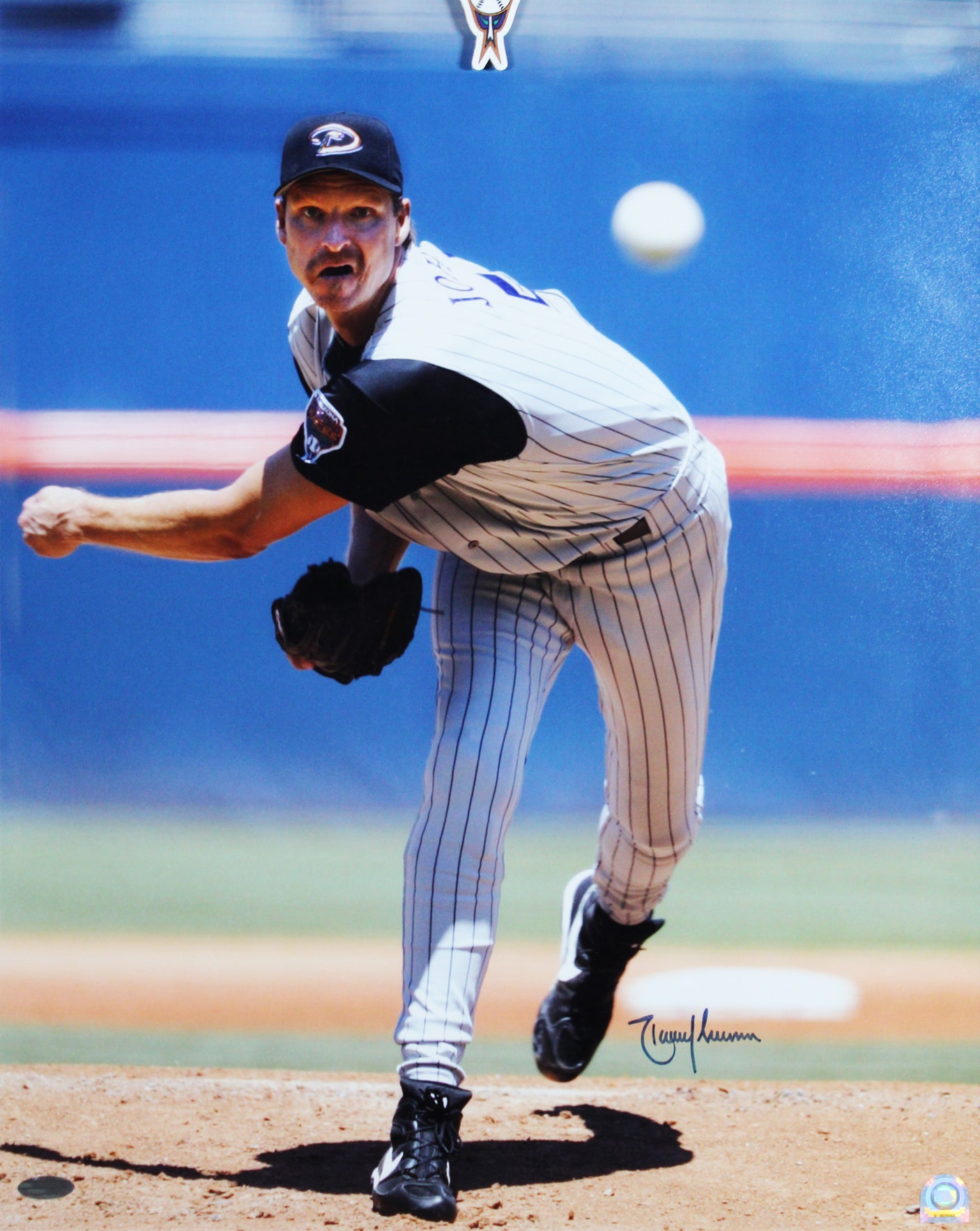 D-Backs Randy Johnson Authentic Signed 16x20 Framed Photo MLB #MT00098458