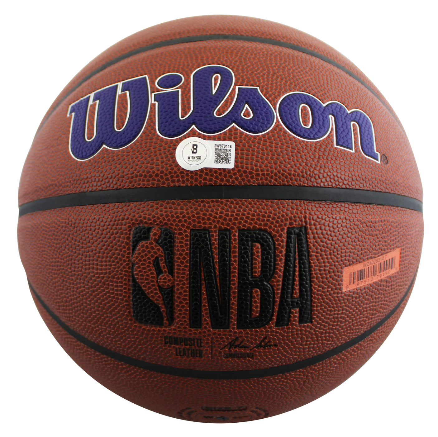 Lakers Shaquille O'Neal Signed Wilson Lakers Logo Brown Basketball W/ Case BAS W