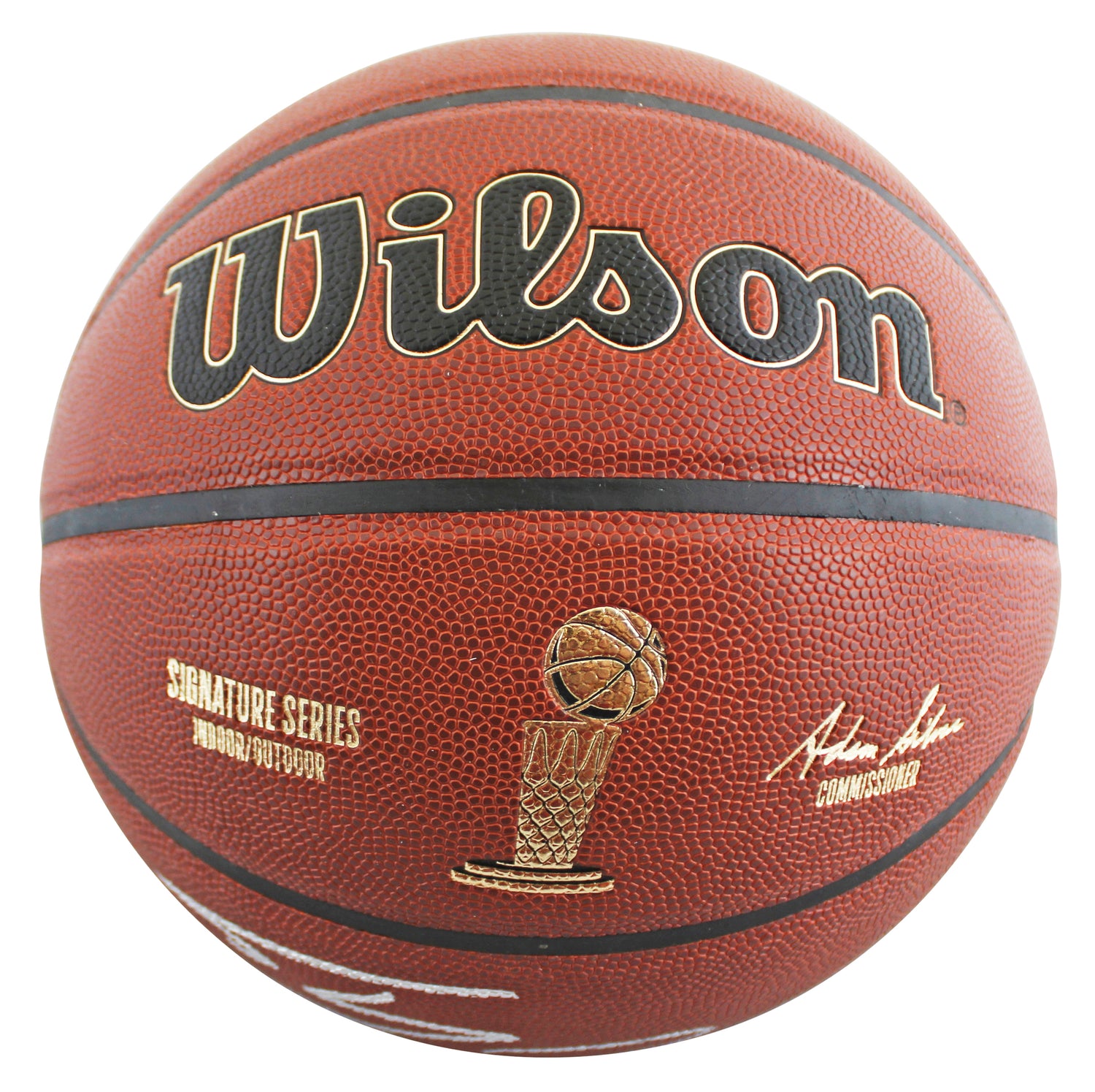 Lakers Shaquille O'Neal Signed Wilson Trophy Series Basketball W/ Case BAS Wit
