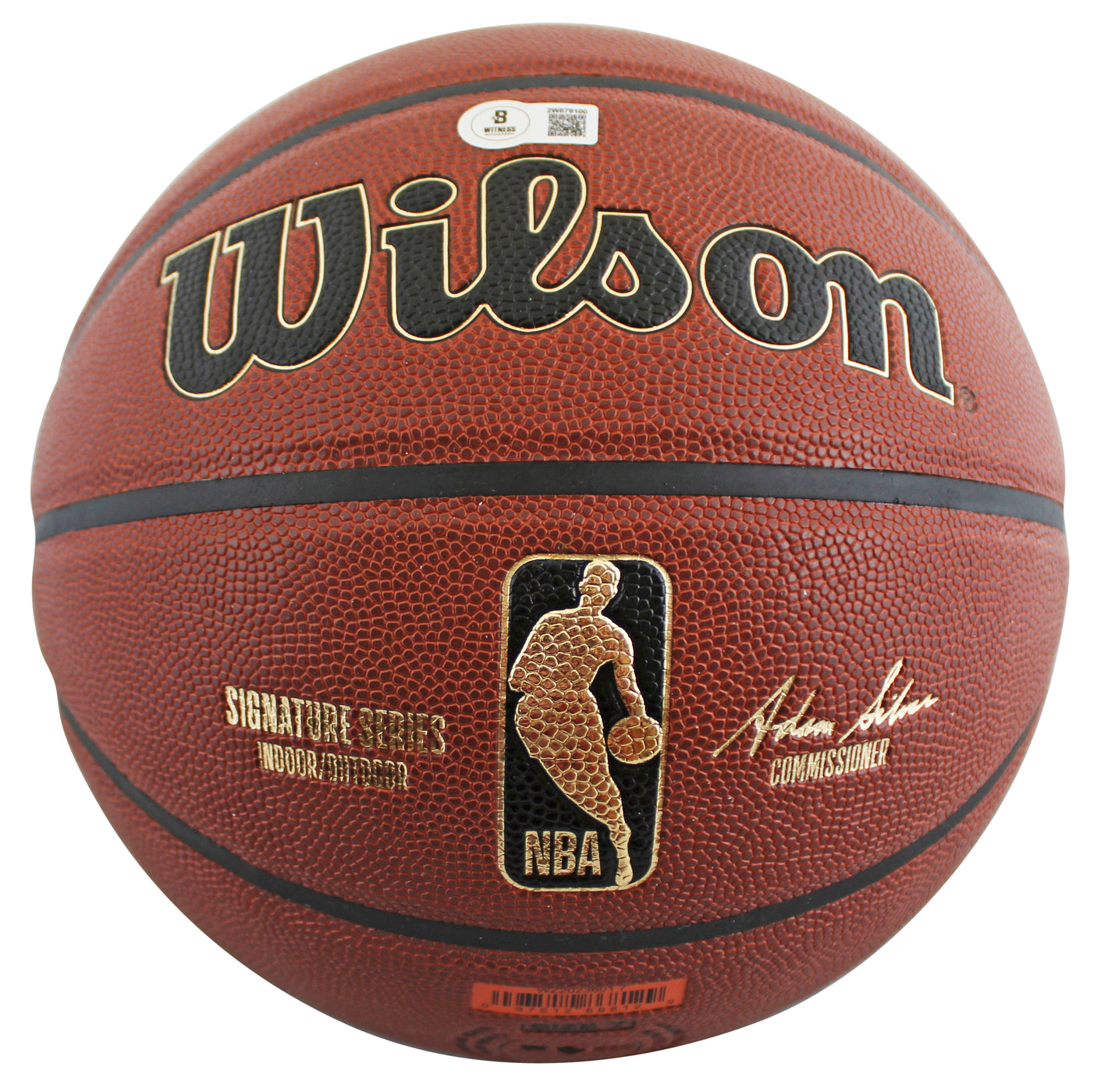Lakers Shaquille O'Neal Signed Wilson Trophy Series Basketball W/ Case BAS Wit