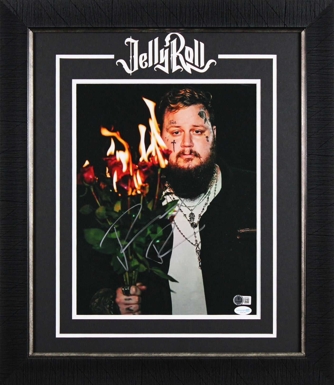 Jelly Roll Authentic Signed 11x14 Framed Photo Autographed BAS #BT67939