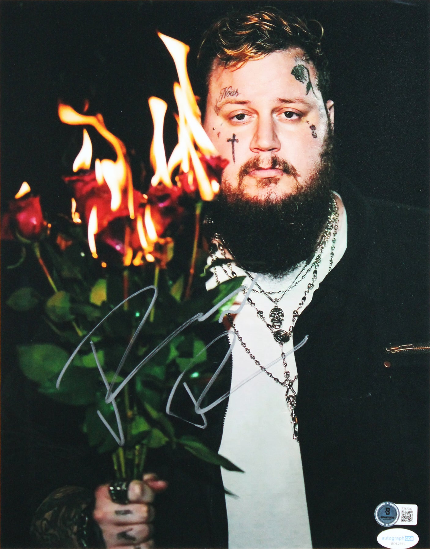 Jelly Roll Authentic Signed 11x14 Framed Photo Autographed BAS #BT67939