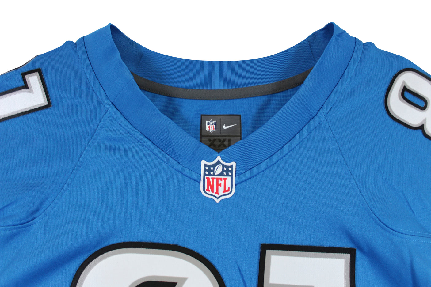 Lions Calvin Johnson Authentic Signed Blue Nike Limited Jersey BAS Witnessed