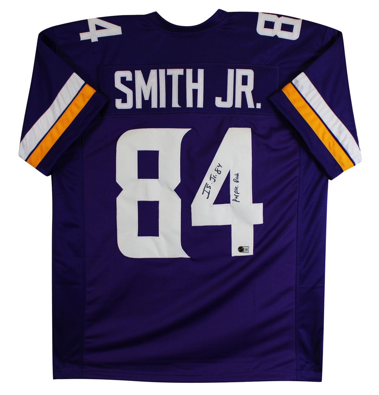 Irv Smith Jr. "Purple Rain" Signed Purple Pro Style Jersey BAS #BY026992