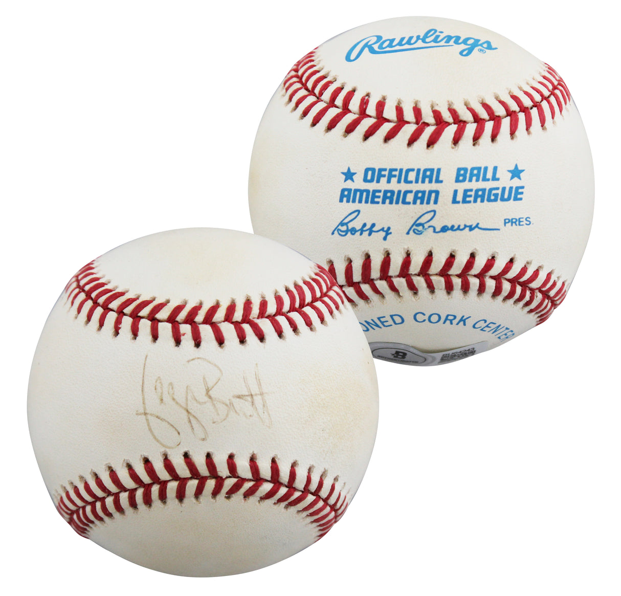 Royals George Brett Authentic Signed Bobby Brown OAL Baseball BAS #BU64243