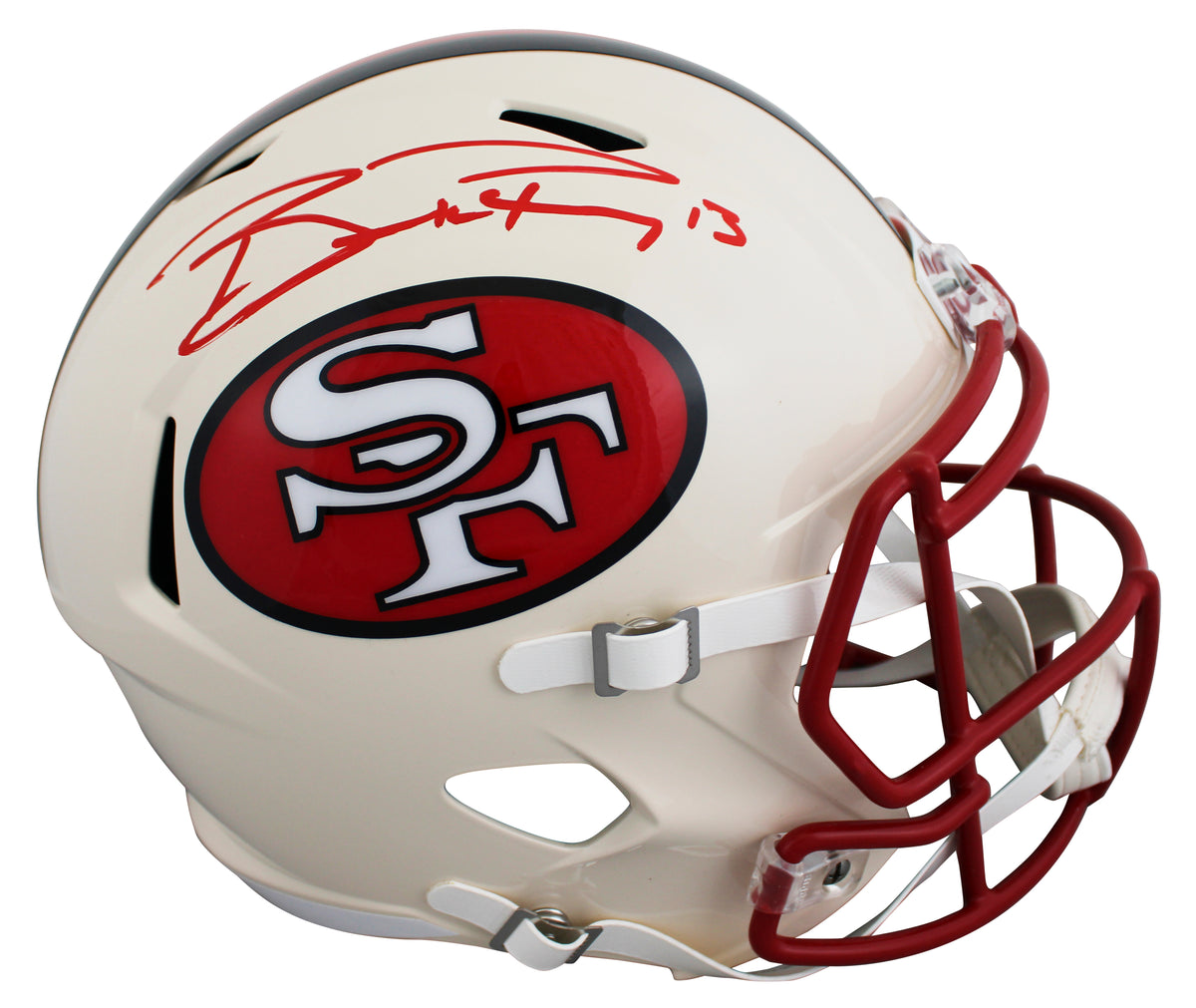 49ers Brock Purdy Signed Retro Full Size Speed Rep Helmet W/ Case BAS Witnessed