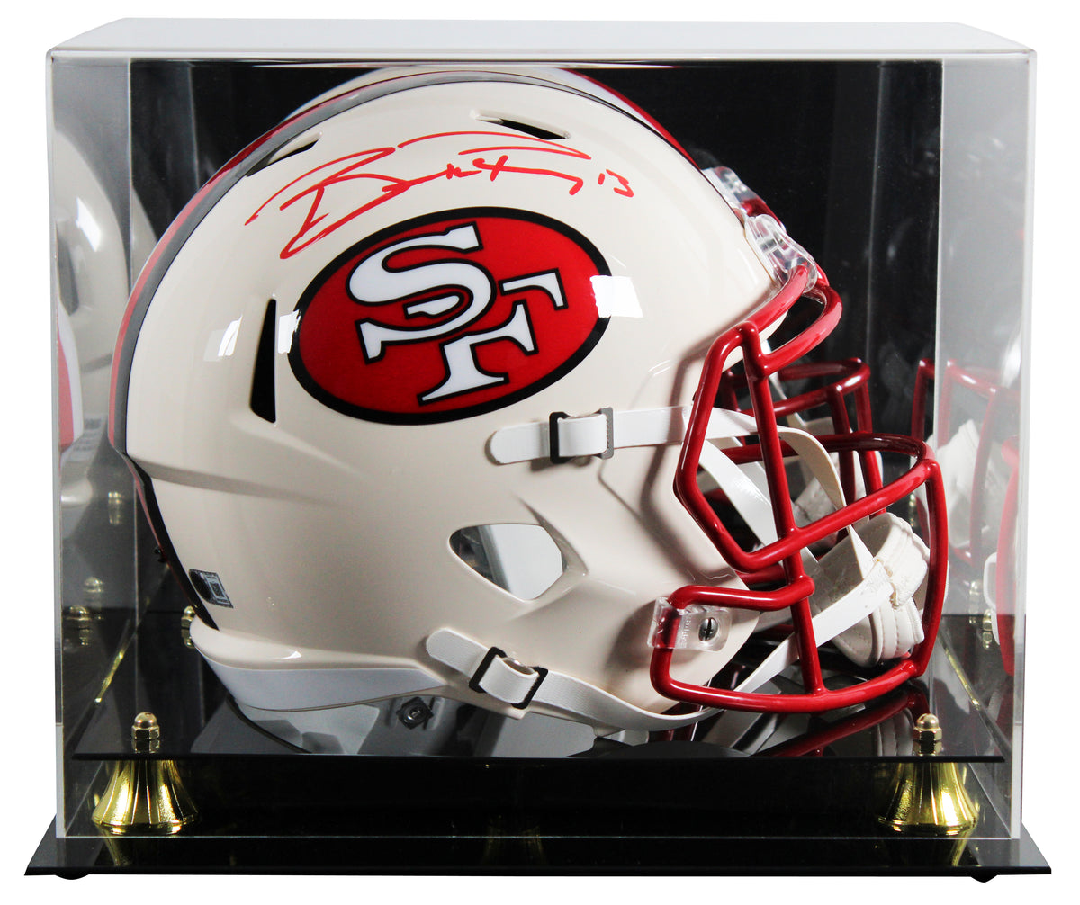 49ers Brock Purdy Signed Retro Full Size Speed Rep Helmet W/ Case BAS Witnessed