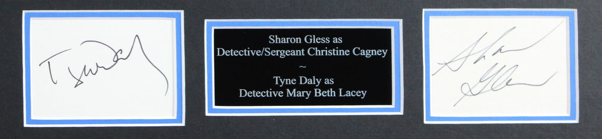 Sharon Gless & Tyne Daly Cagney & Lacey Signed Framed Display BAS #AD04974