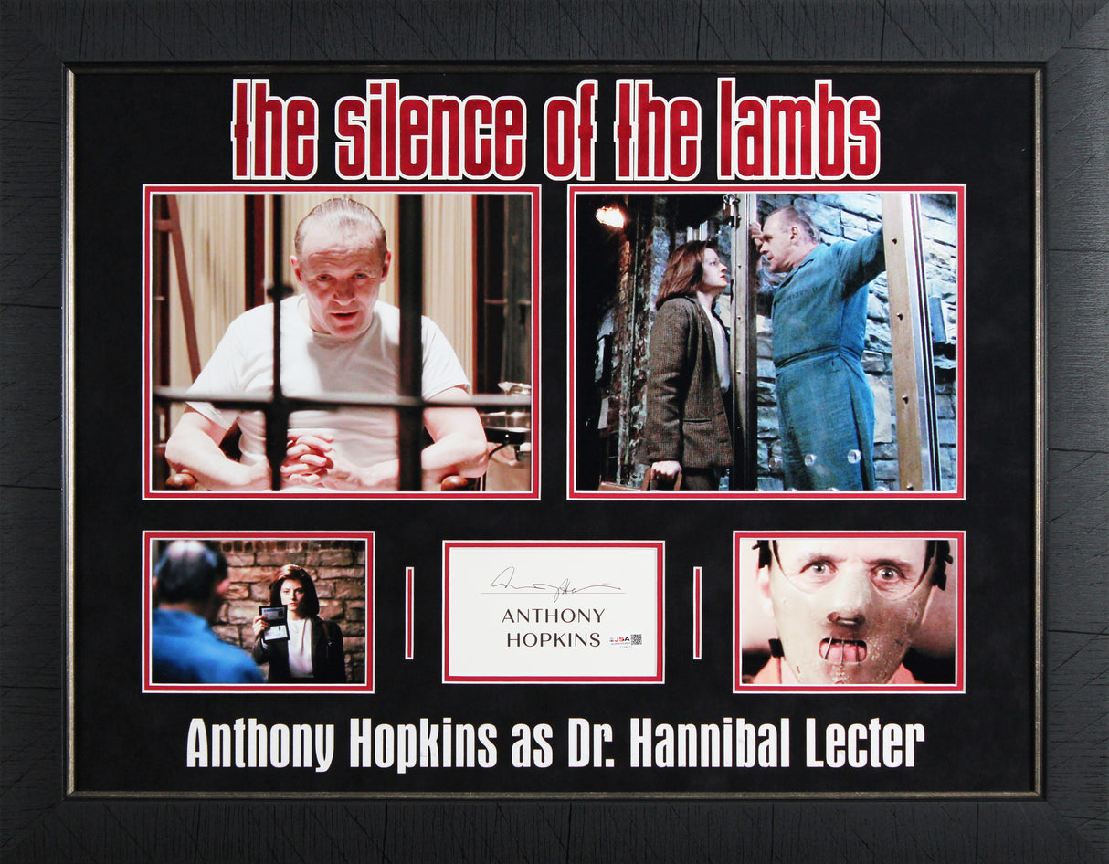 Anthony Hopkins The Silence of the Lambs Signed Framed Display JSA #CJ28071