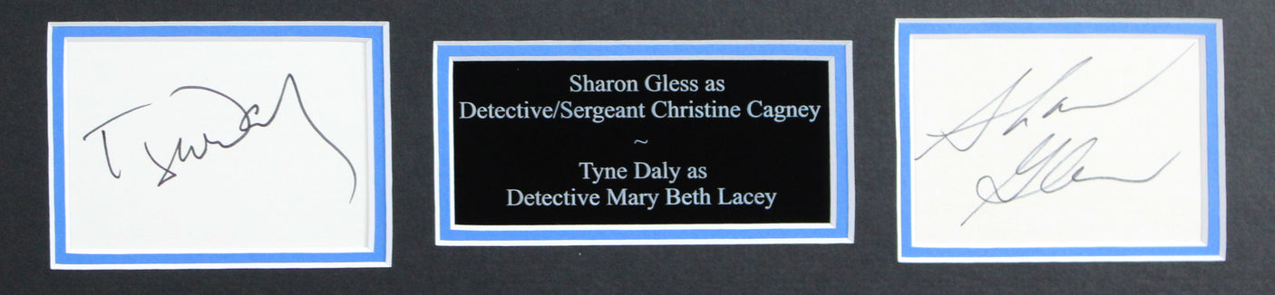 Sharon Gless & Tyne Daly Cagney & Lacey Signed Framed Display BAS #AD04974