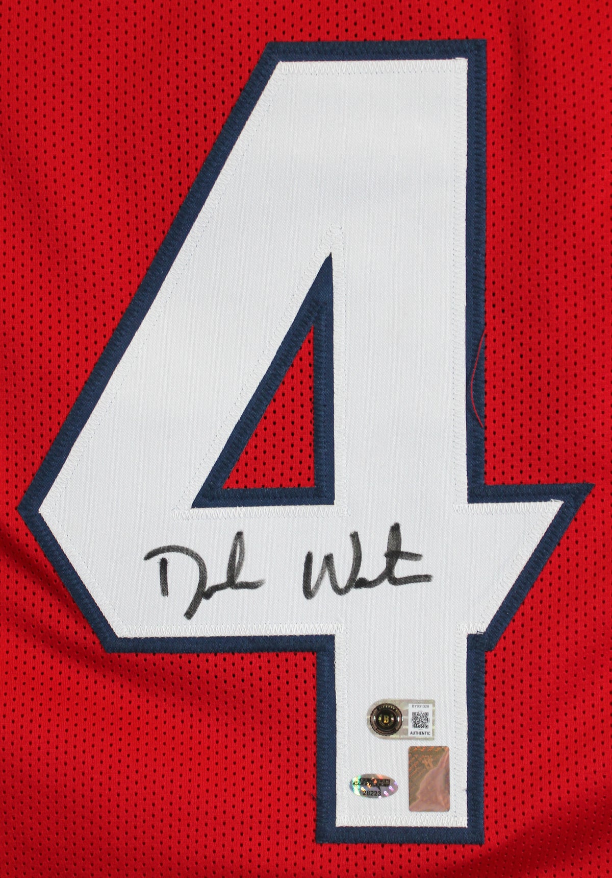 Deshaun Watson Authentic Signed Red Pro Style Jersey Autographed BAS #BY031326
