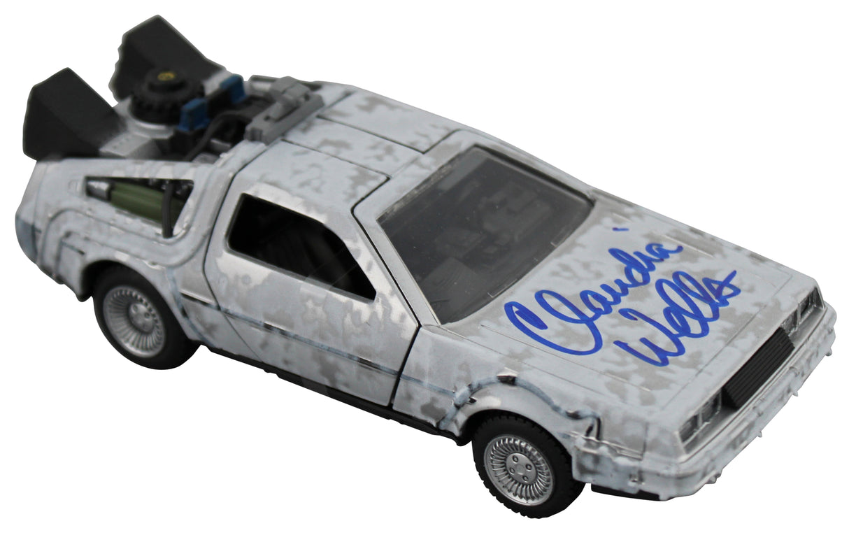 Claudia Wells Back To The Future Signed Metal DeLorean Time Machine Car BAS Wit