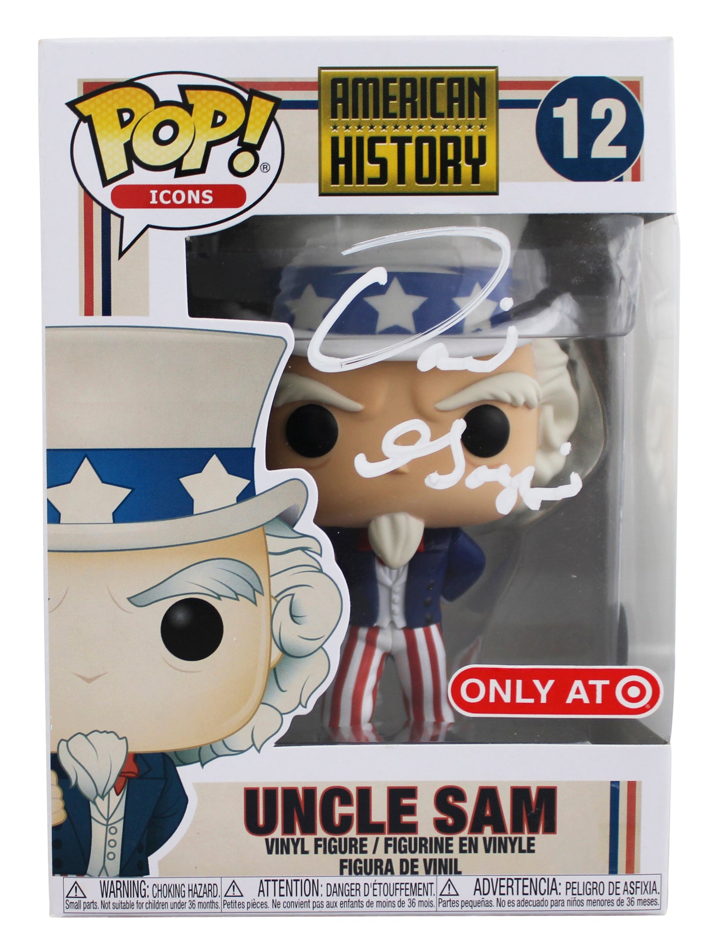 David Goggins Signed Uncle Sam #12 Funko Pop Vinyl Figure w/ White Sig BAS