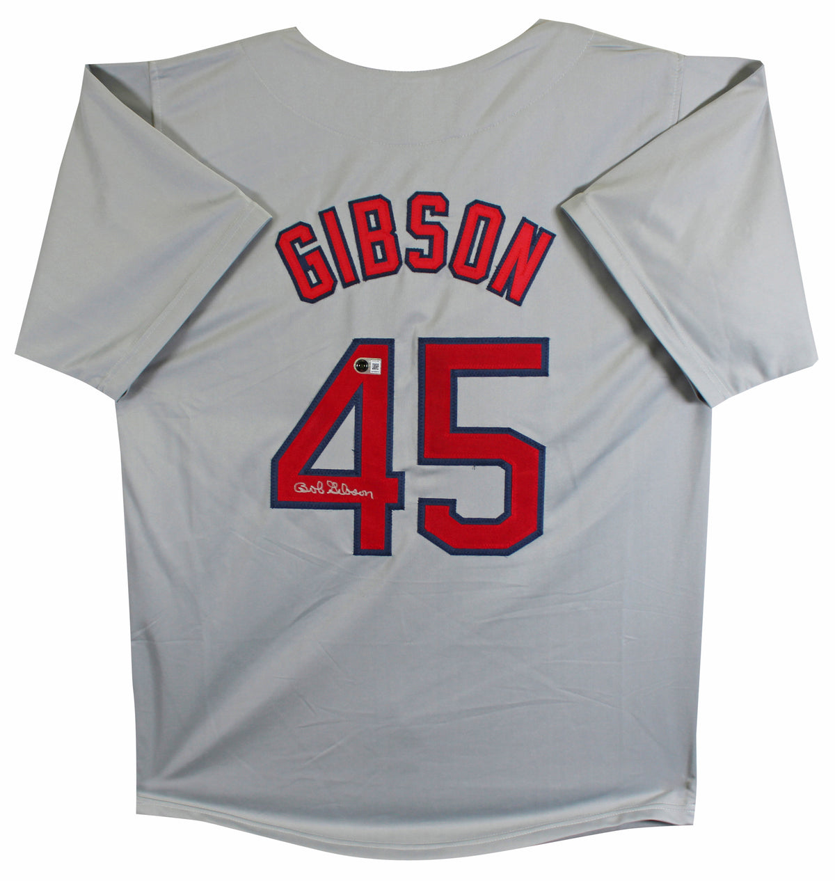 Bob Gibson Authentic Signed Grey Pro Style Jersey Autographed BAS #BY031290