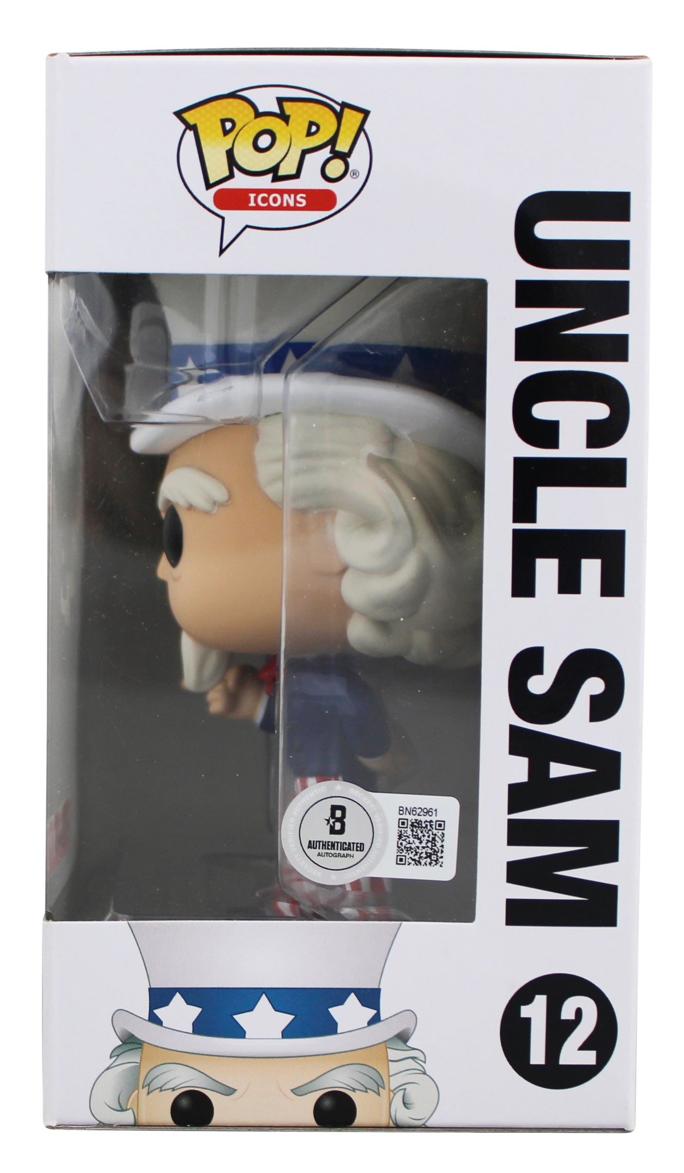 David Goggins Signed Uncle Sam #12 Funko Pop Vinyl Figure w/ White Sig BAS