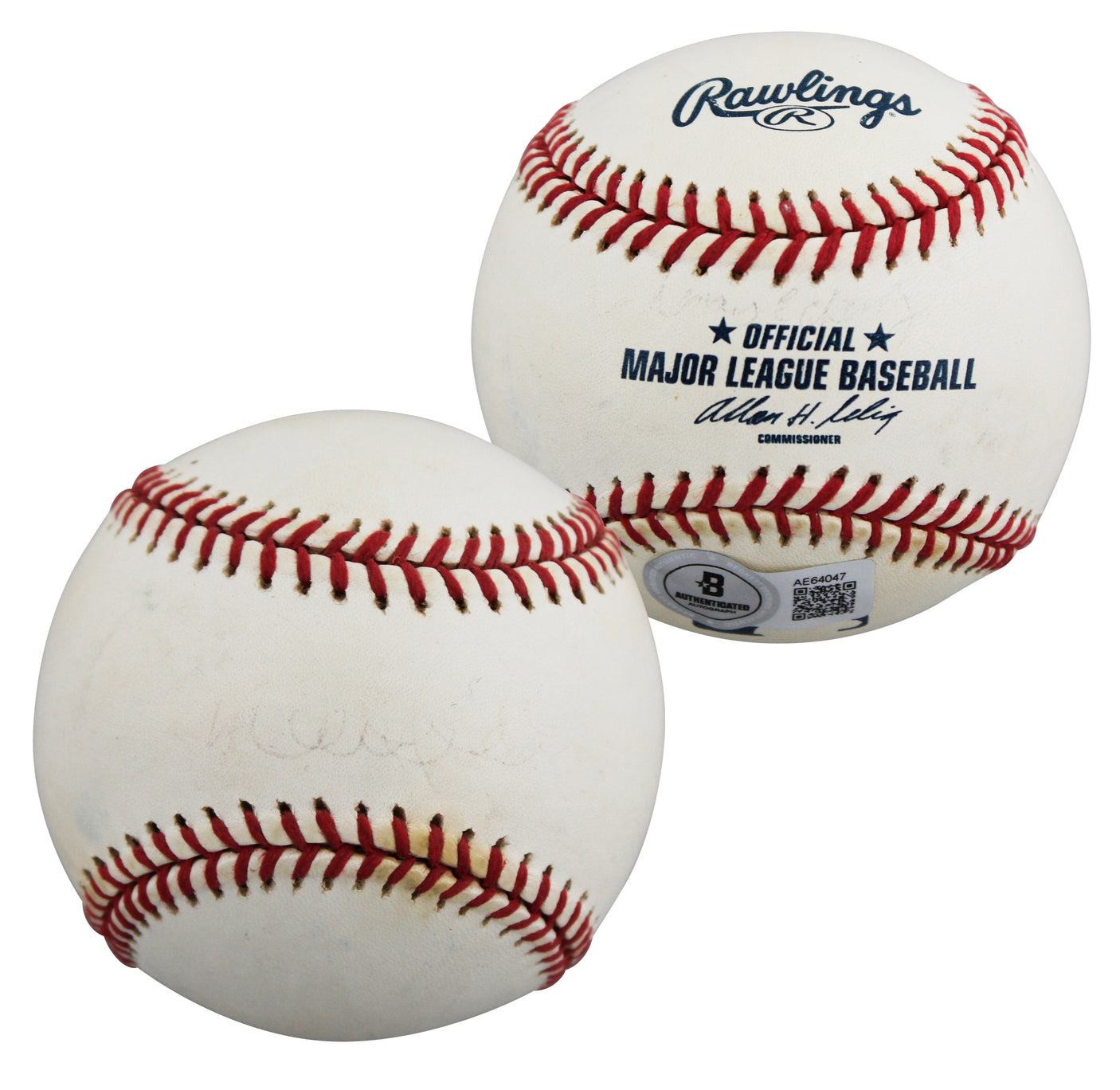 Yankees Derek Jeter Authentic Signed Allen Selig OML Baseball BAS #AE64047