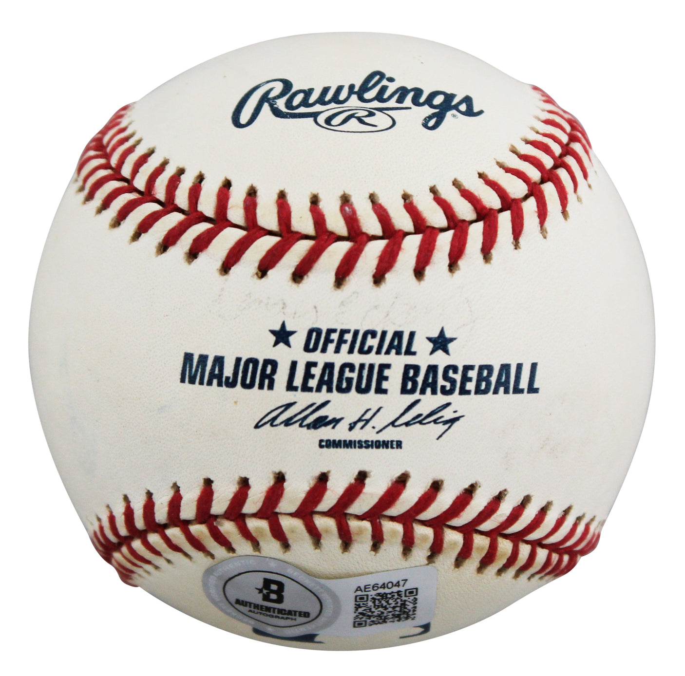 Yankees Derek Jeter Authentic Signed Allen Selig OML Baseball BAS #AE64047