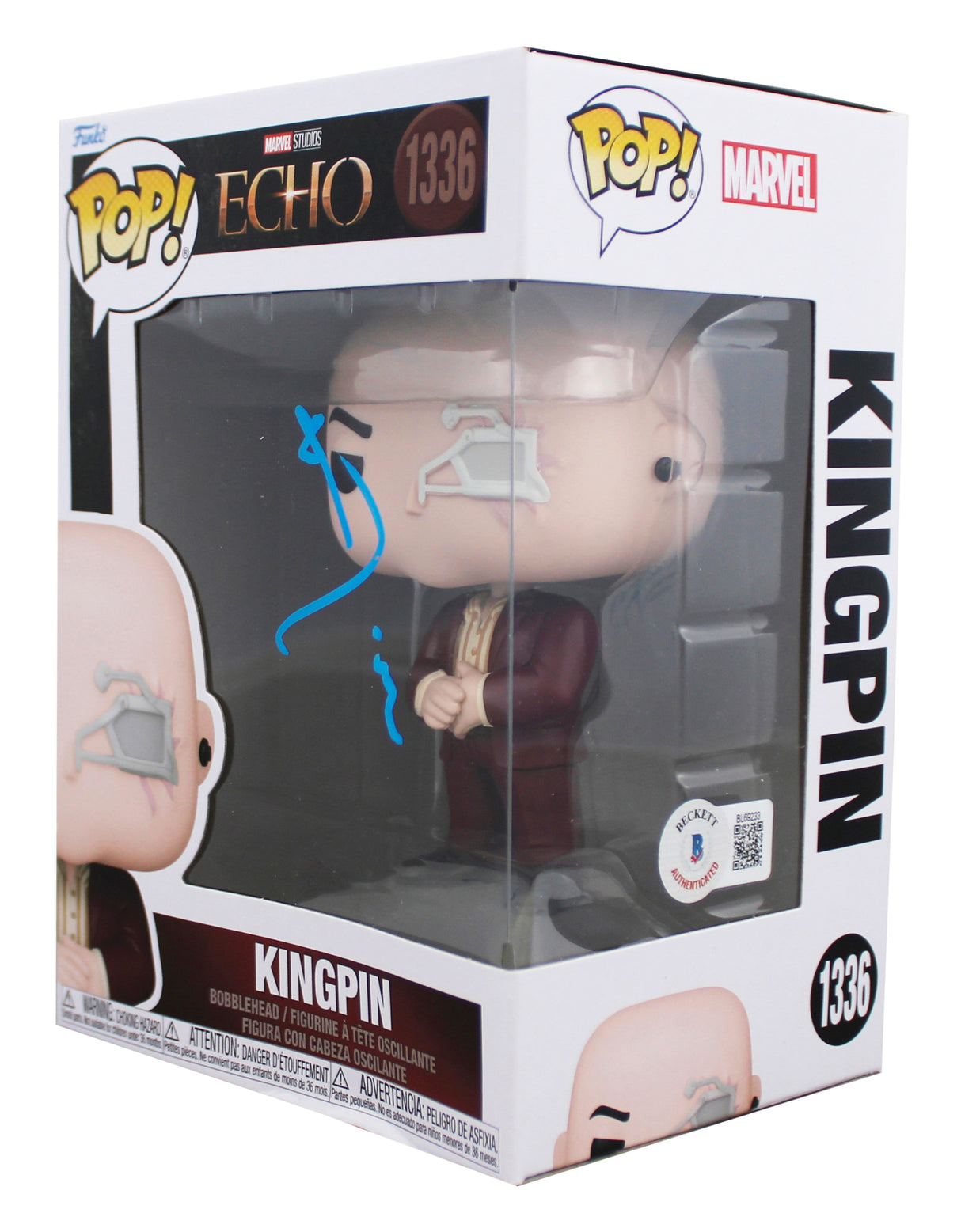 Vincent D'Onofrio Echo Signed Kingpin #1336 Funko Pop Vinyl Figure BAS #BL69233