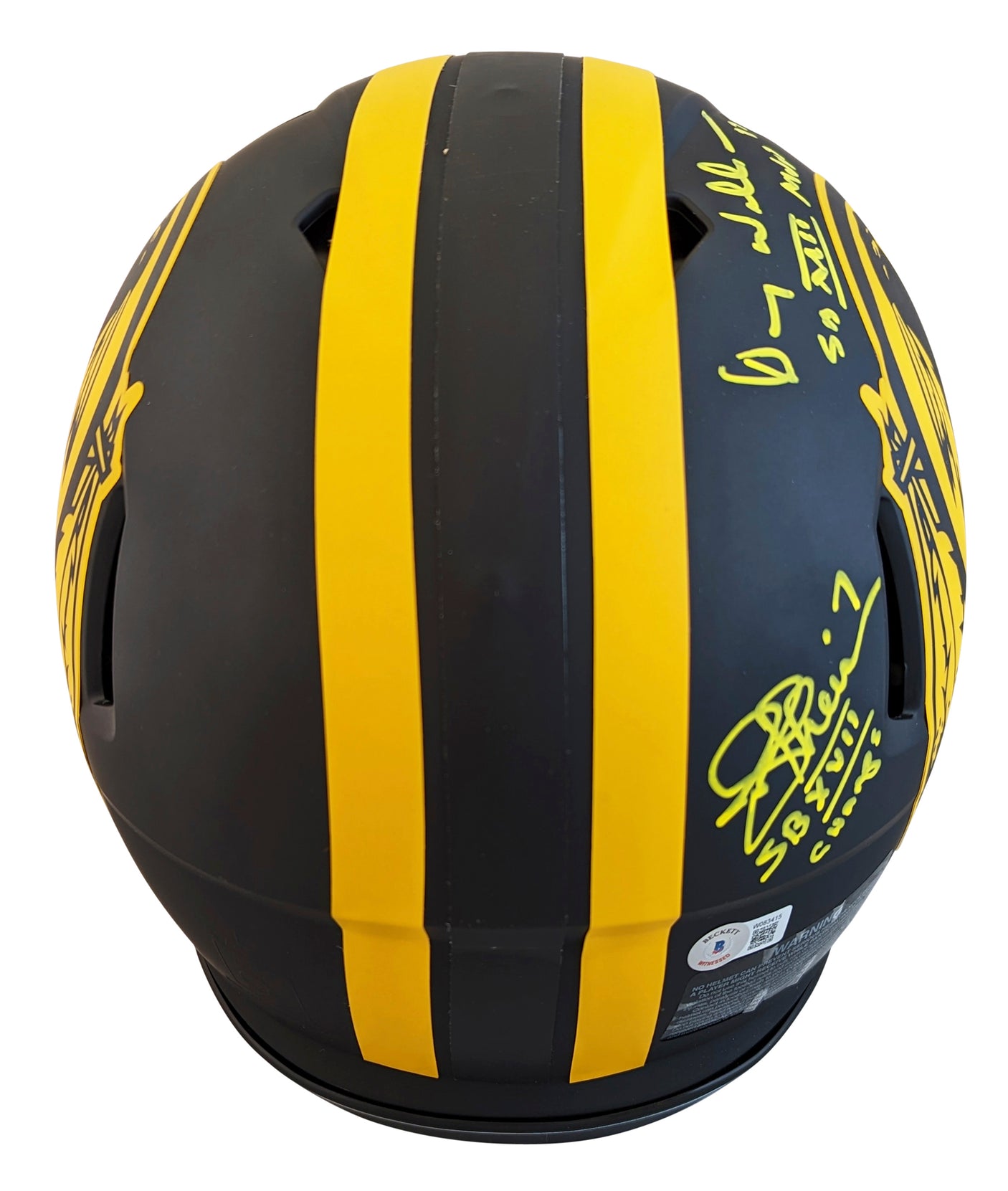 WFT SB QBs (3) Signed Eclipse Full Size Speed Proline Helmet W/ Case BAS Witness