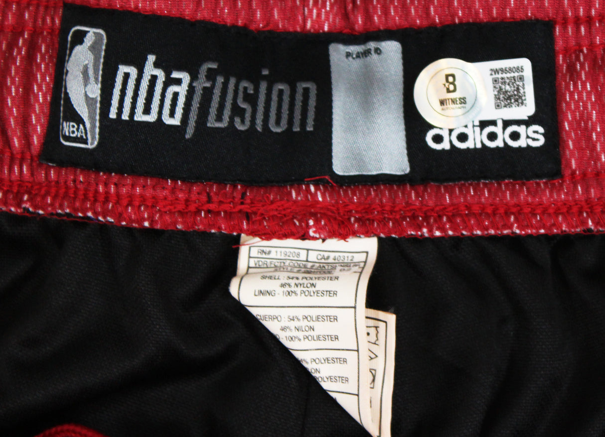 Cavaliers Shaquille O'Neal Signed Red Adidas Practice Shorts BAS Wit #2W958085
