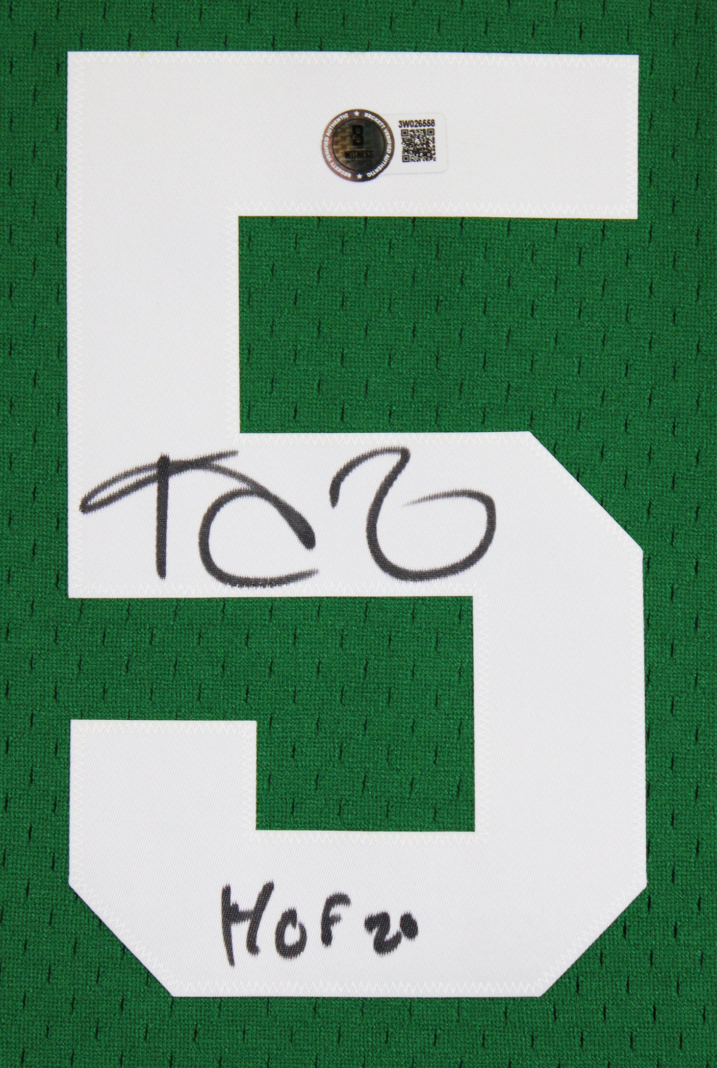 Celtics Kevin Garnett "HOF 20" Signed Green M&N HWC Swingman Jersey BAS Witness