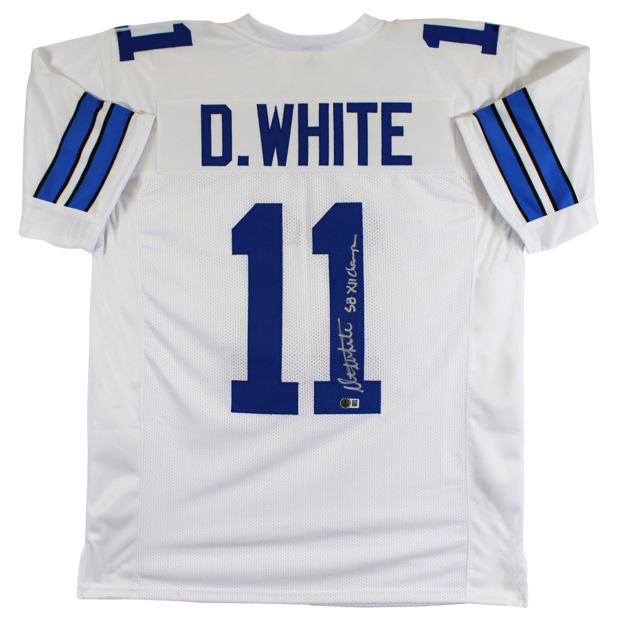 Danny White "SB XII Champs" Signed White Pro Style Jersey BAS Witnessed 2