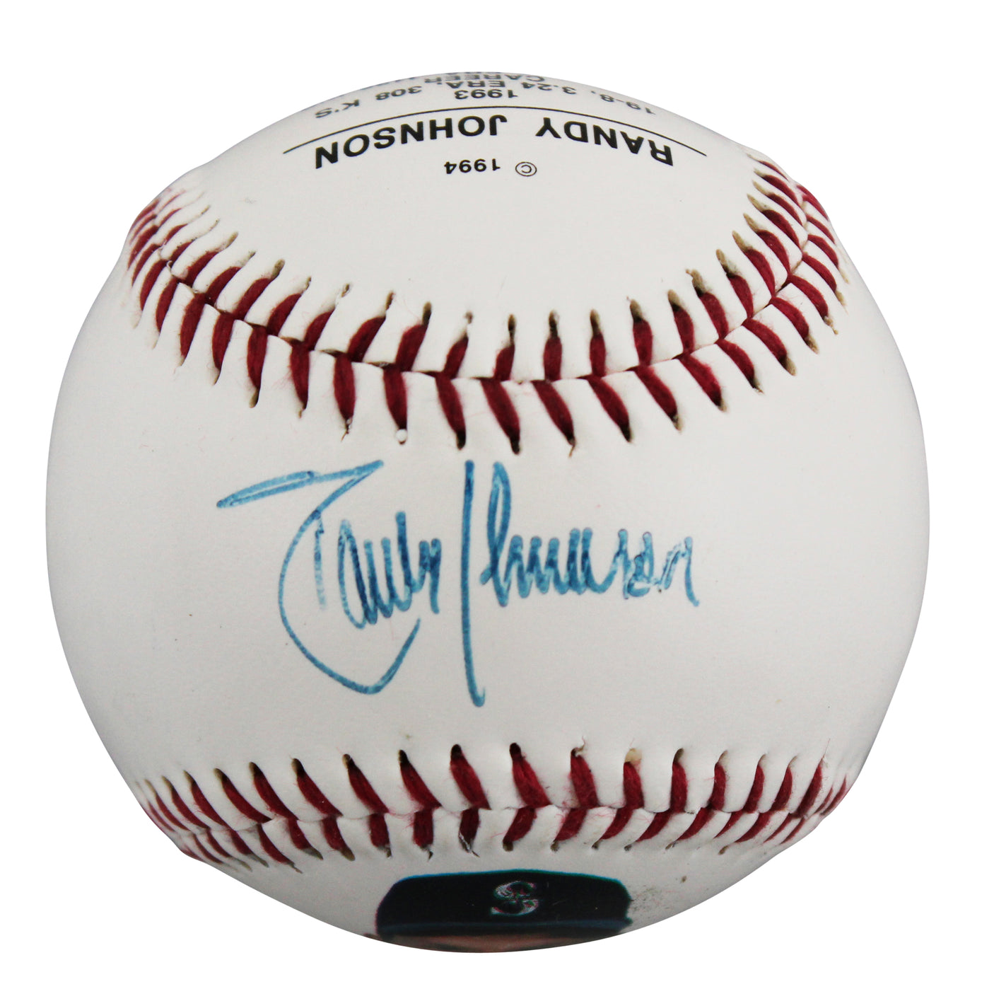 Mariners Randy Johnson Authentic Signed Fotoball Logo Baseball BAS #BU64189