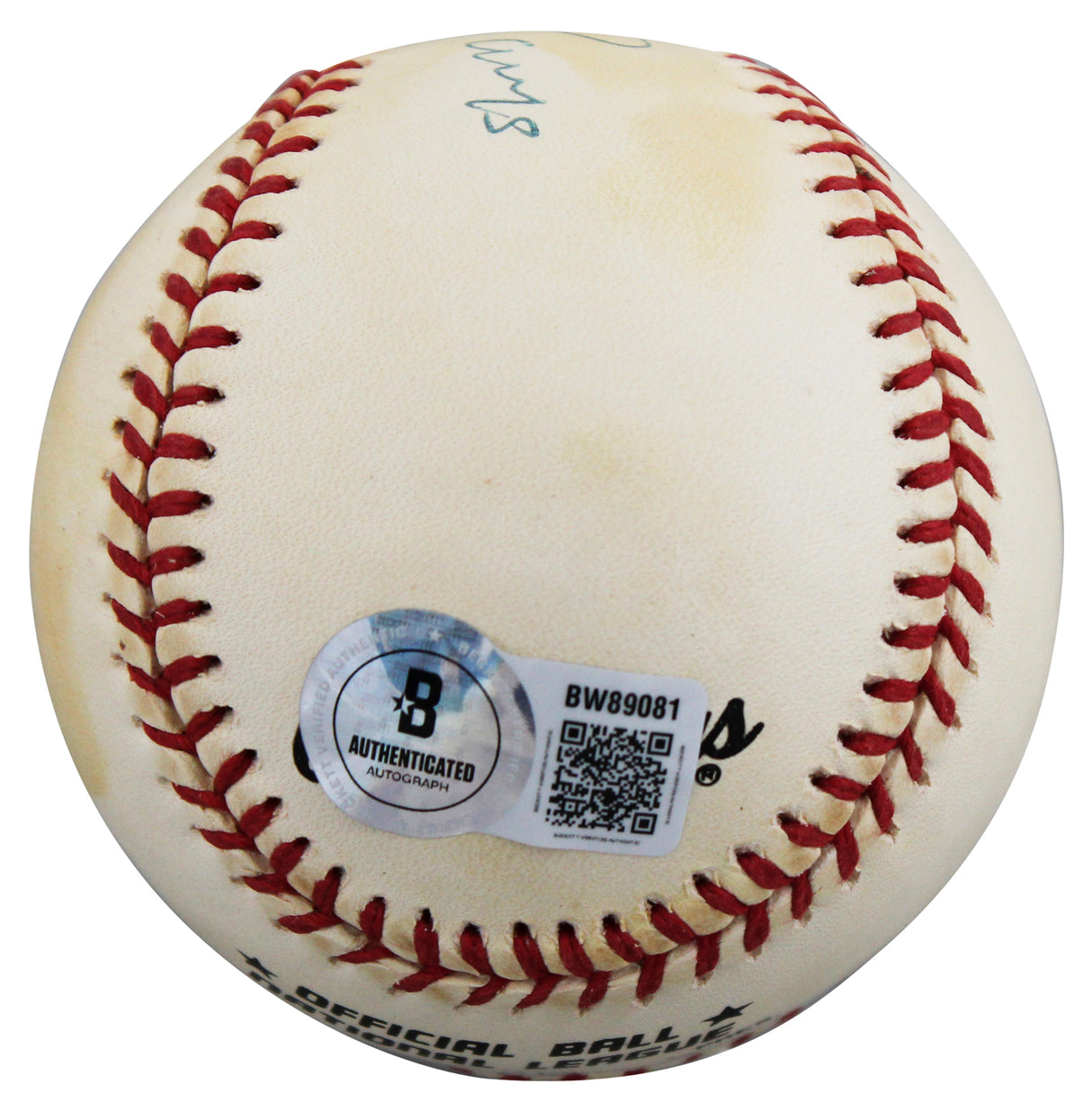 Cubs Ernie Banks Authentic Signed Leonard Coleman ONL Baseball BAS #BW89081