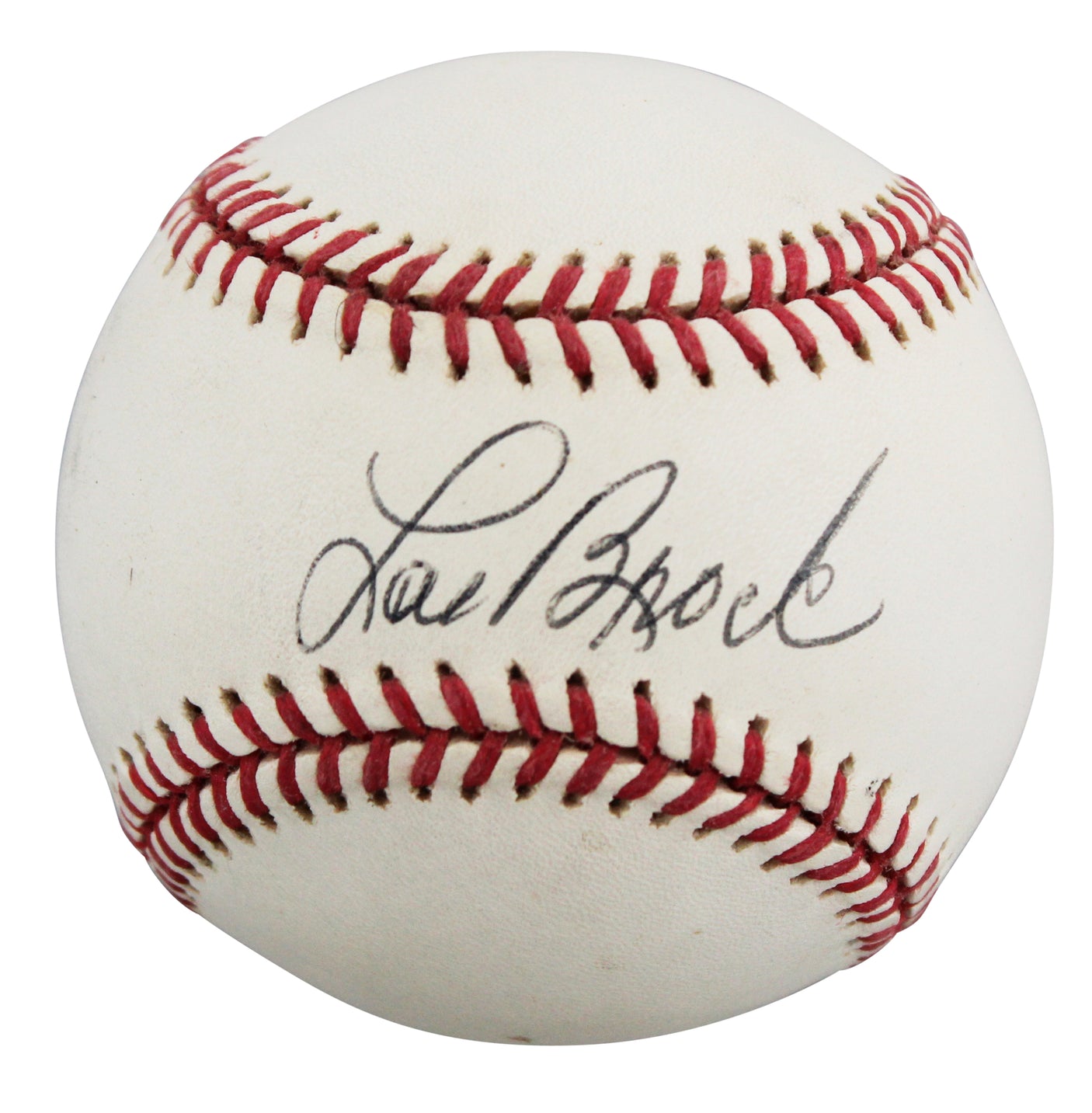 Cardinals Lou Brock Authentic Signed Leonard Coleman ONL Baseball BAS #BU64194